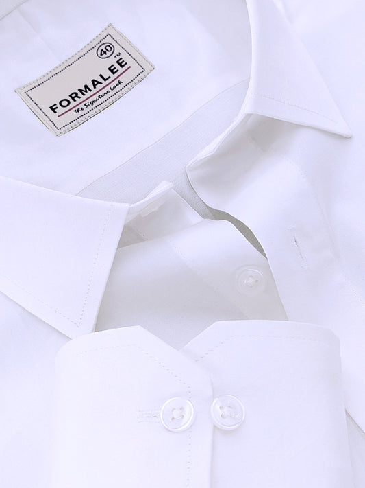 Premium Cotton Lucentia Bright White Formal Shirt
