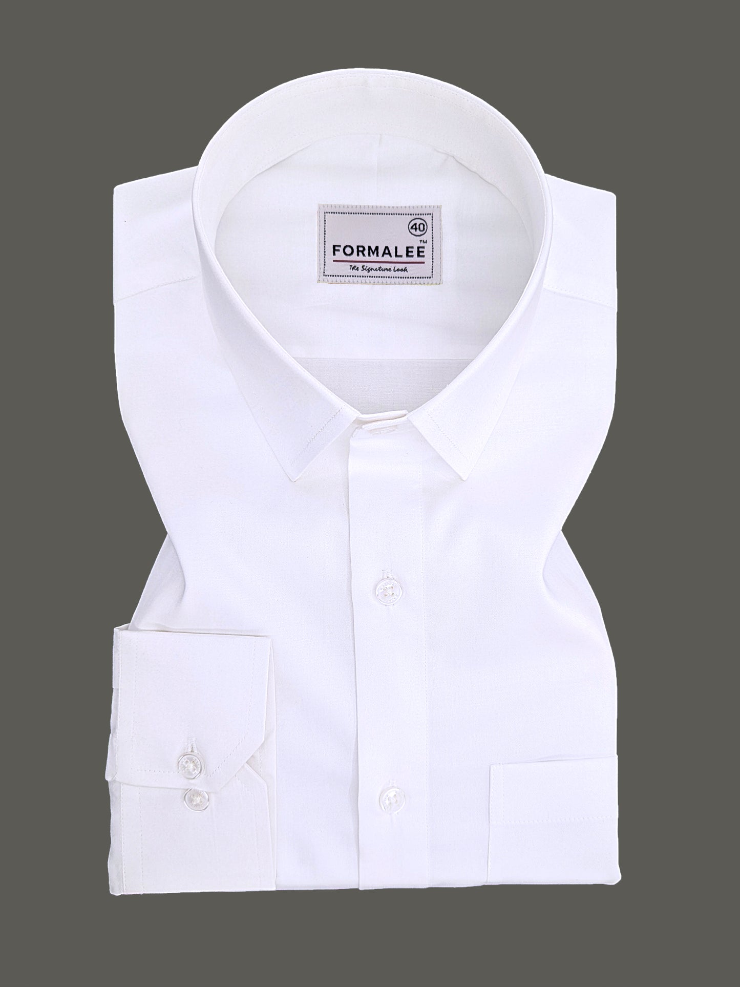 Lucentia Premium Cotton Bright White Formal Shirt