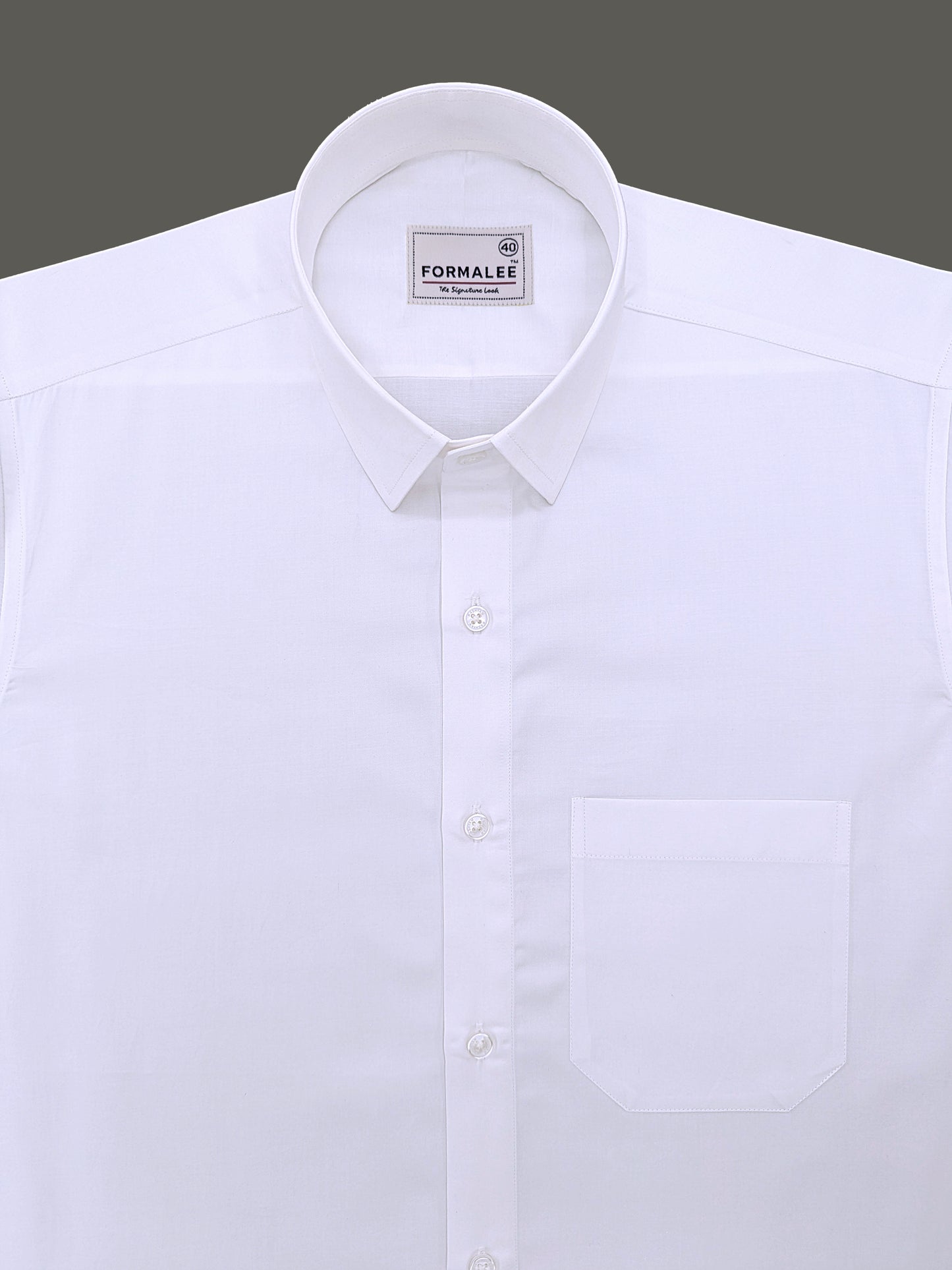 Lucentia Premium Cotton Bright White Formal Shirt