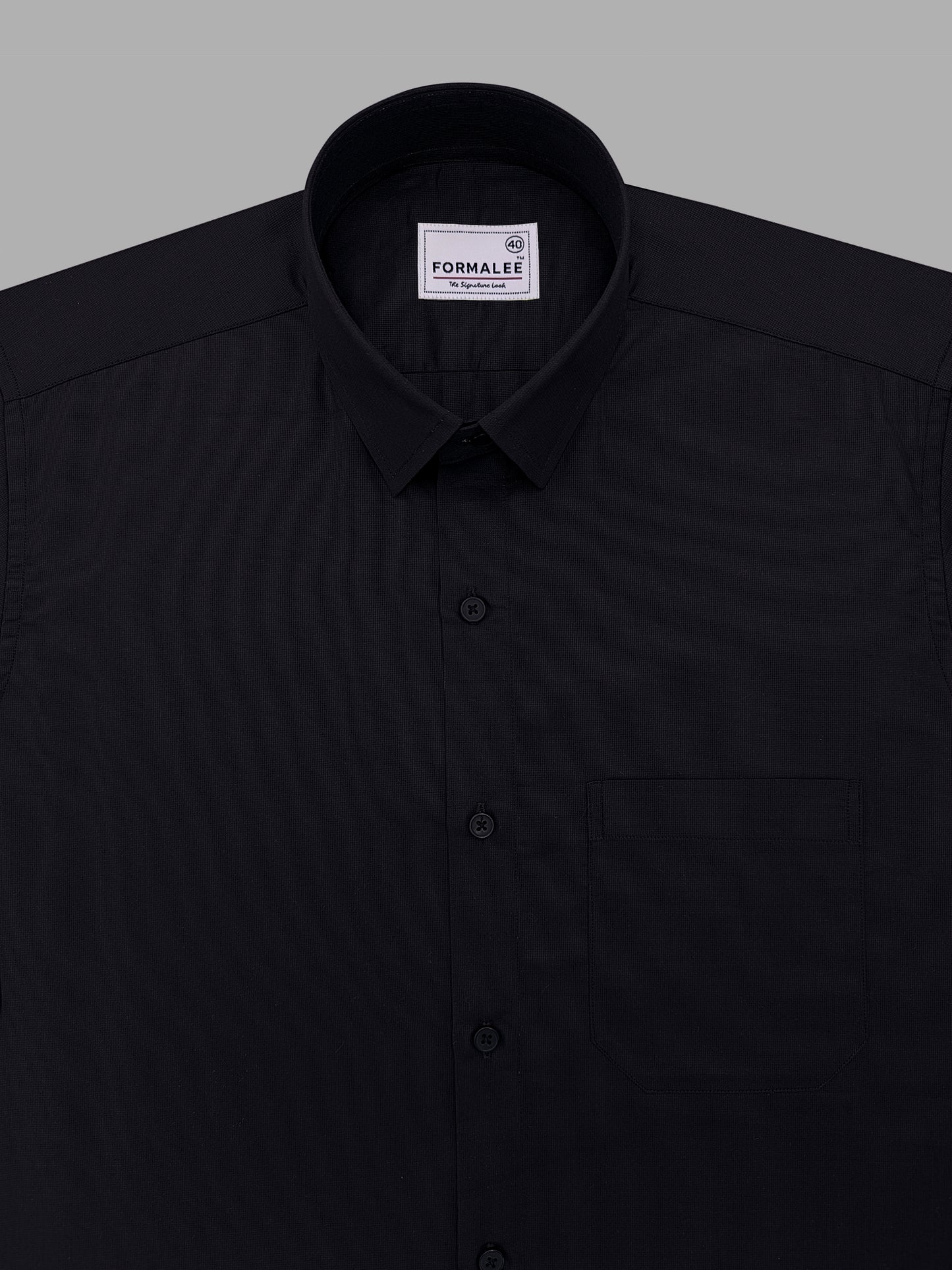Luxurious Giza Cotton Bellique Spider Black Formal Shirt