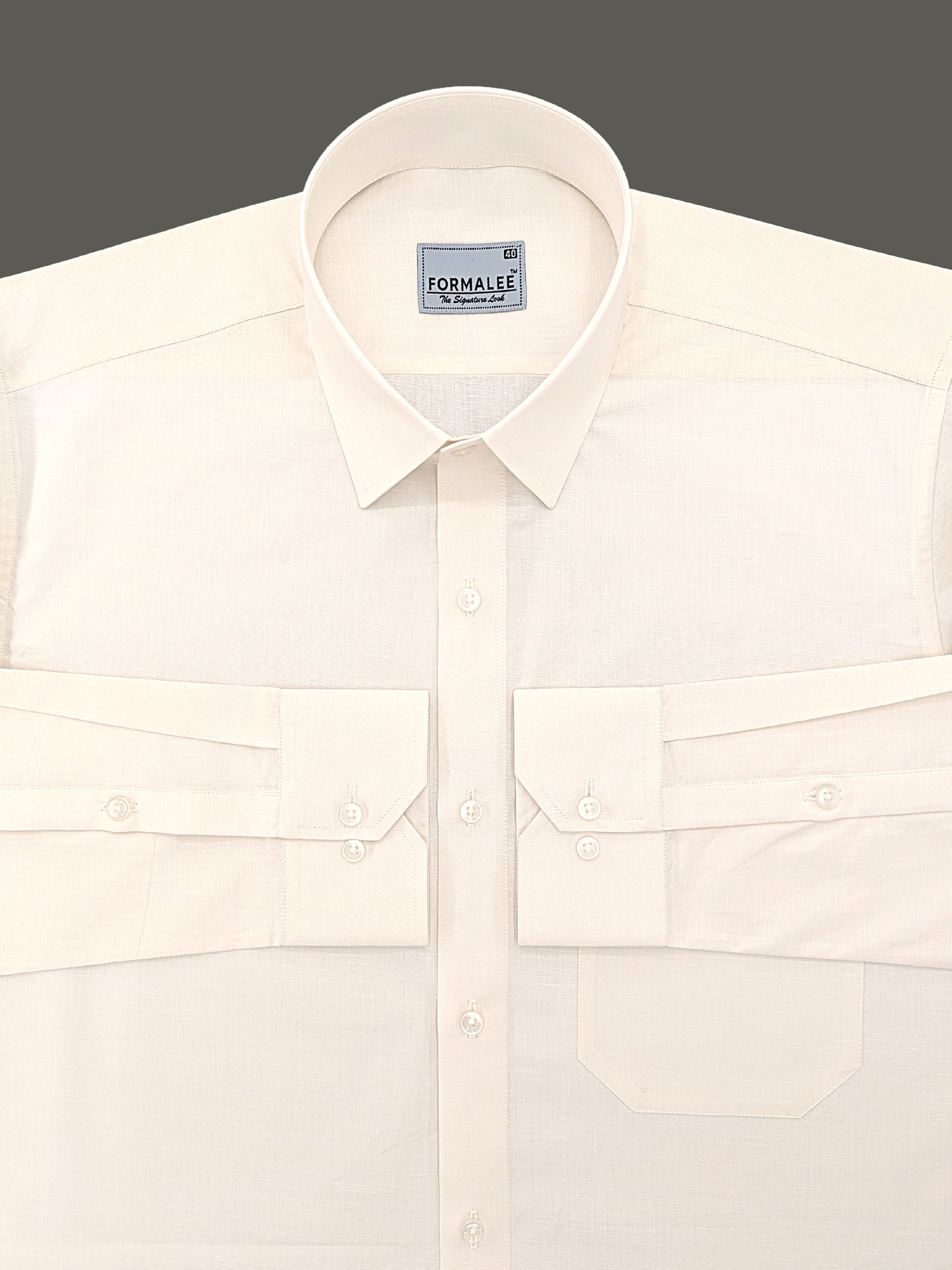 Imperium Premium Cotton Sunset Cream Formal Shirt