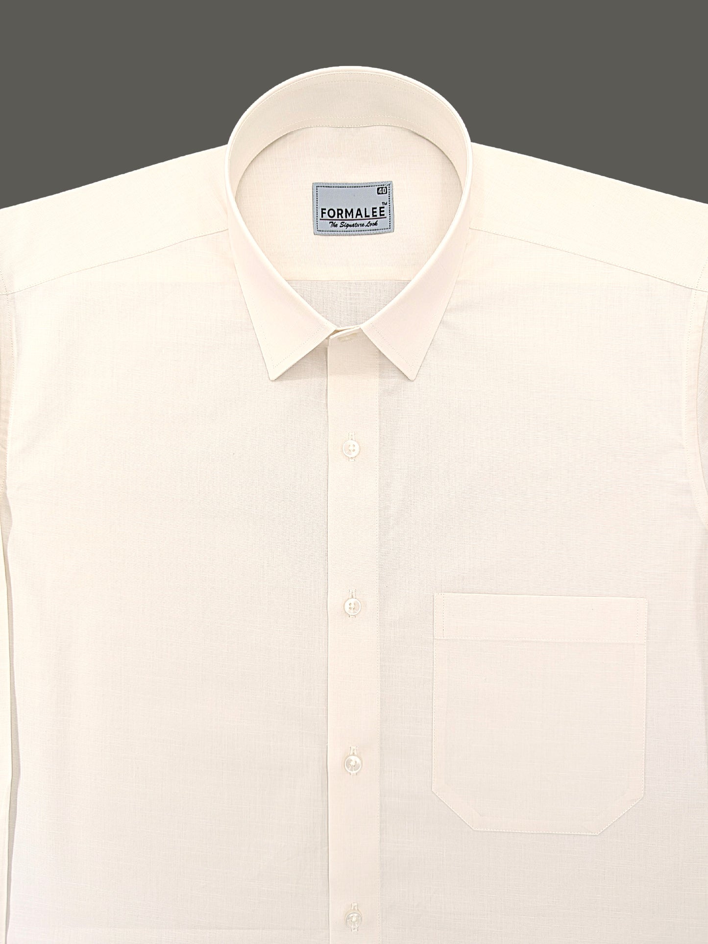 Imperium Premium Cotton Sunset Cream Formal Shirt