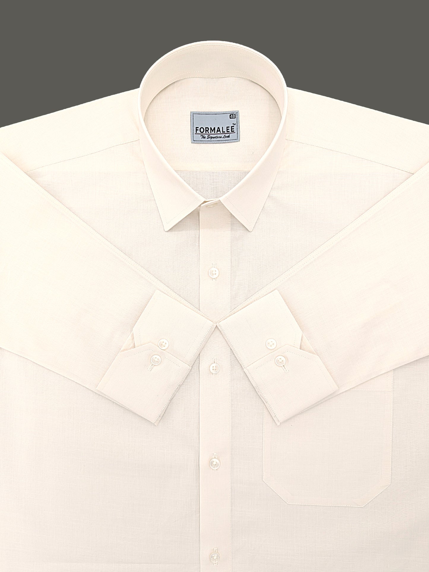 Imperium Premium Cotton Sunset Cream Formal Shirt