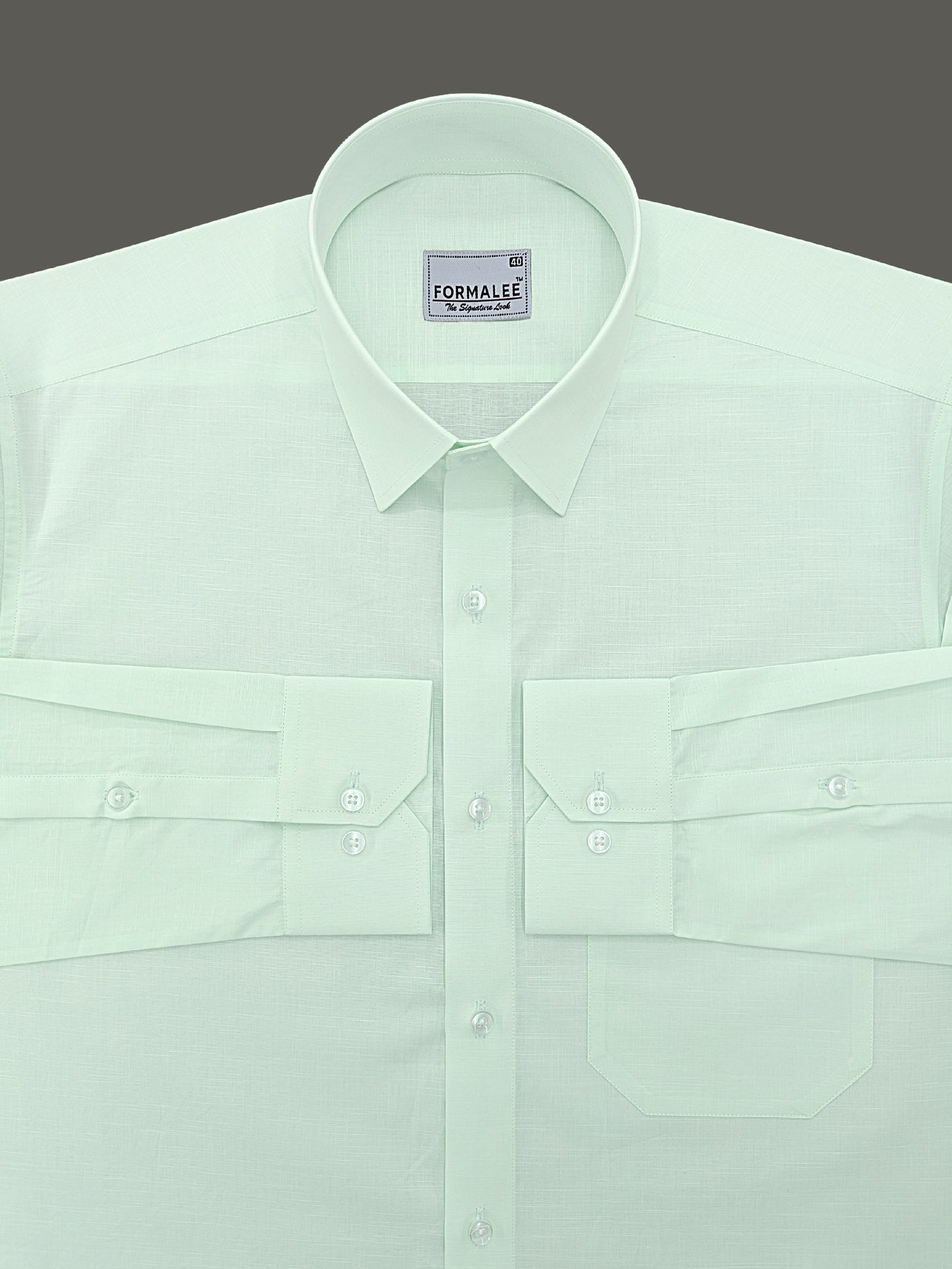 Imperium Premium Cotton Mint Green Formal Shirt