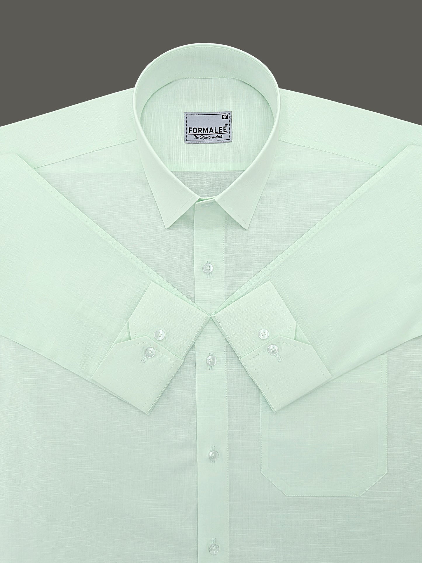 Imperium Premium Cotton Mint Green Formal Shirt