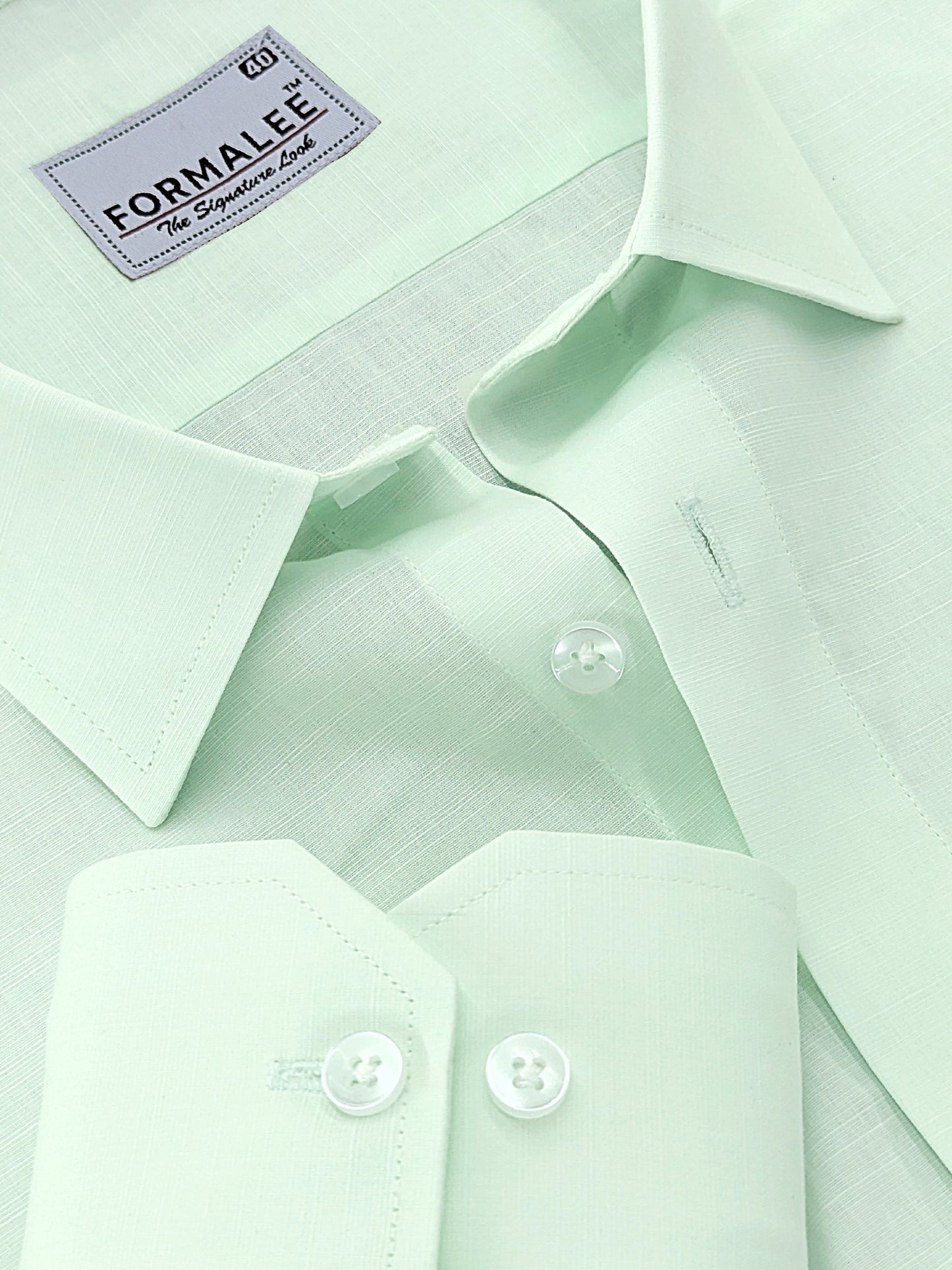 Imperium Premium Cotton Mint Green Formal Shirt