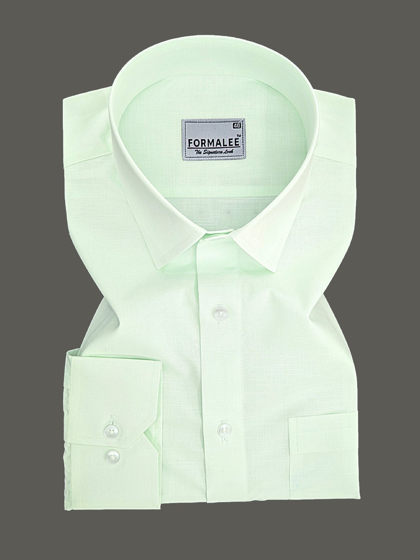 Imperium Premium Cotton Mint Green Formal Shirt