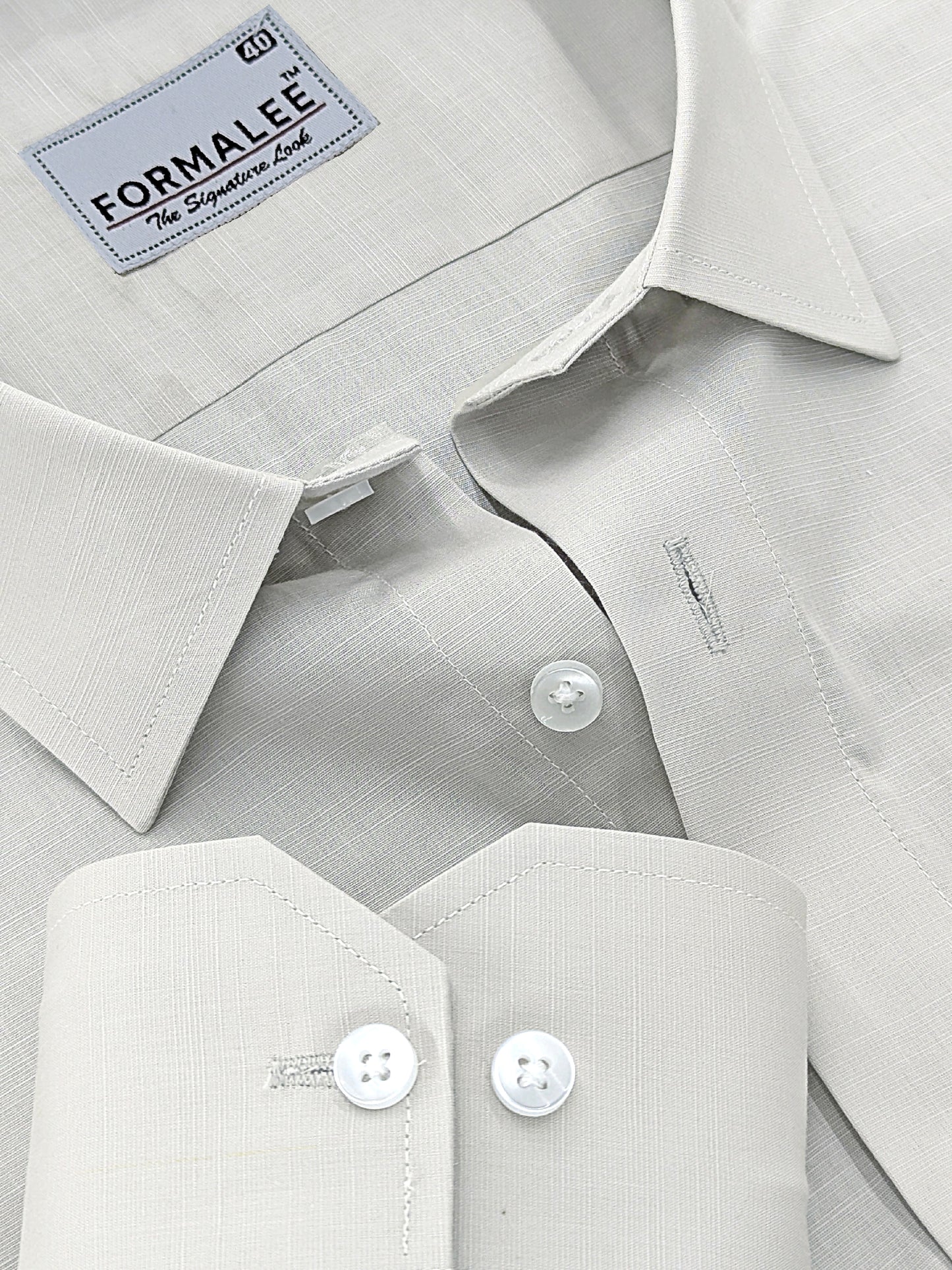 Imperium Premium Cotton Light Grey Formal Shirt