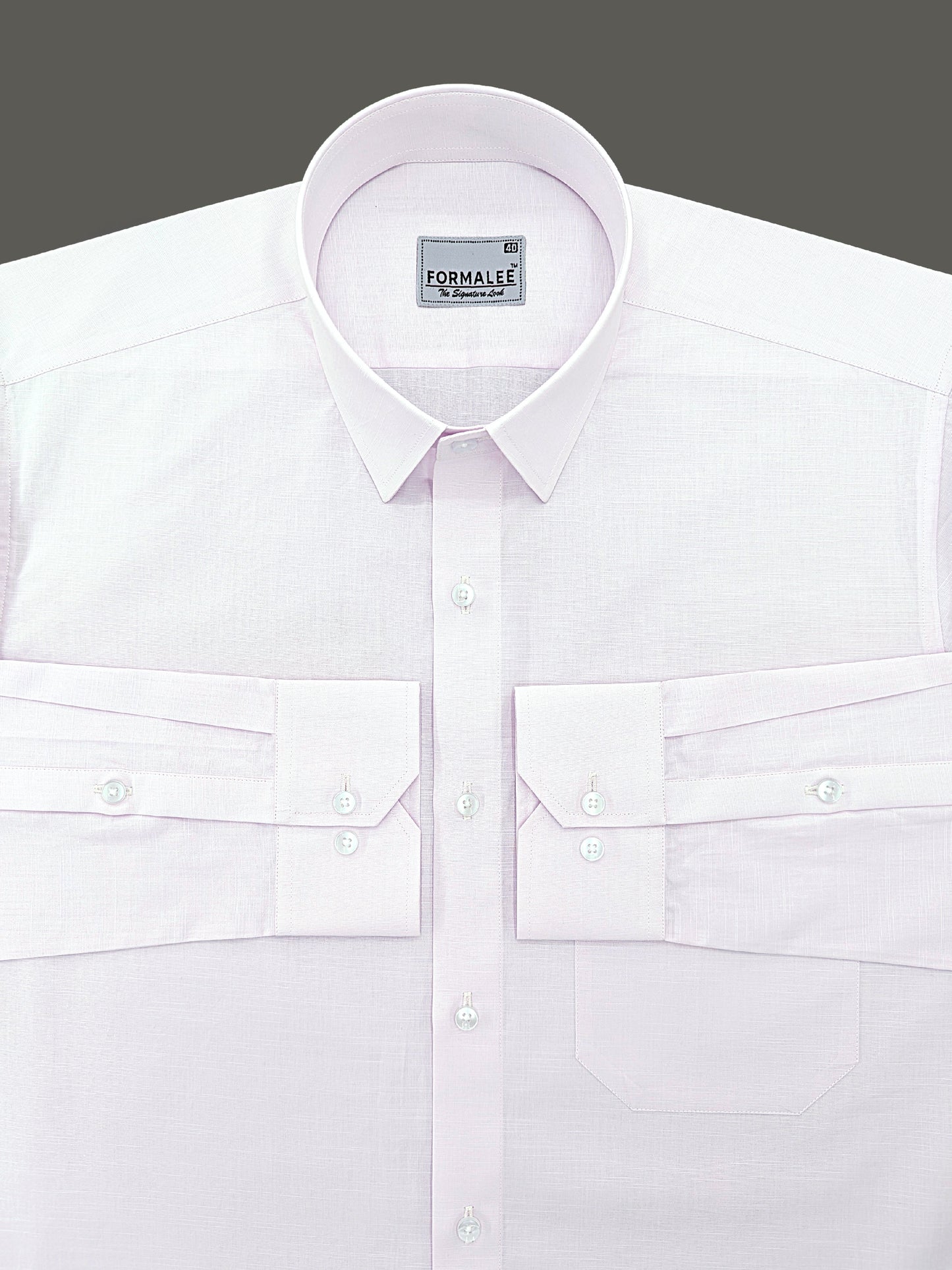 Imperium Premium Cotton Lavender Formal Shirt