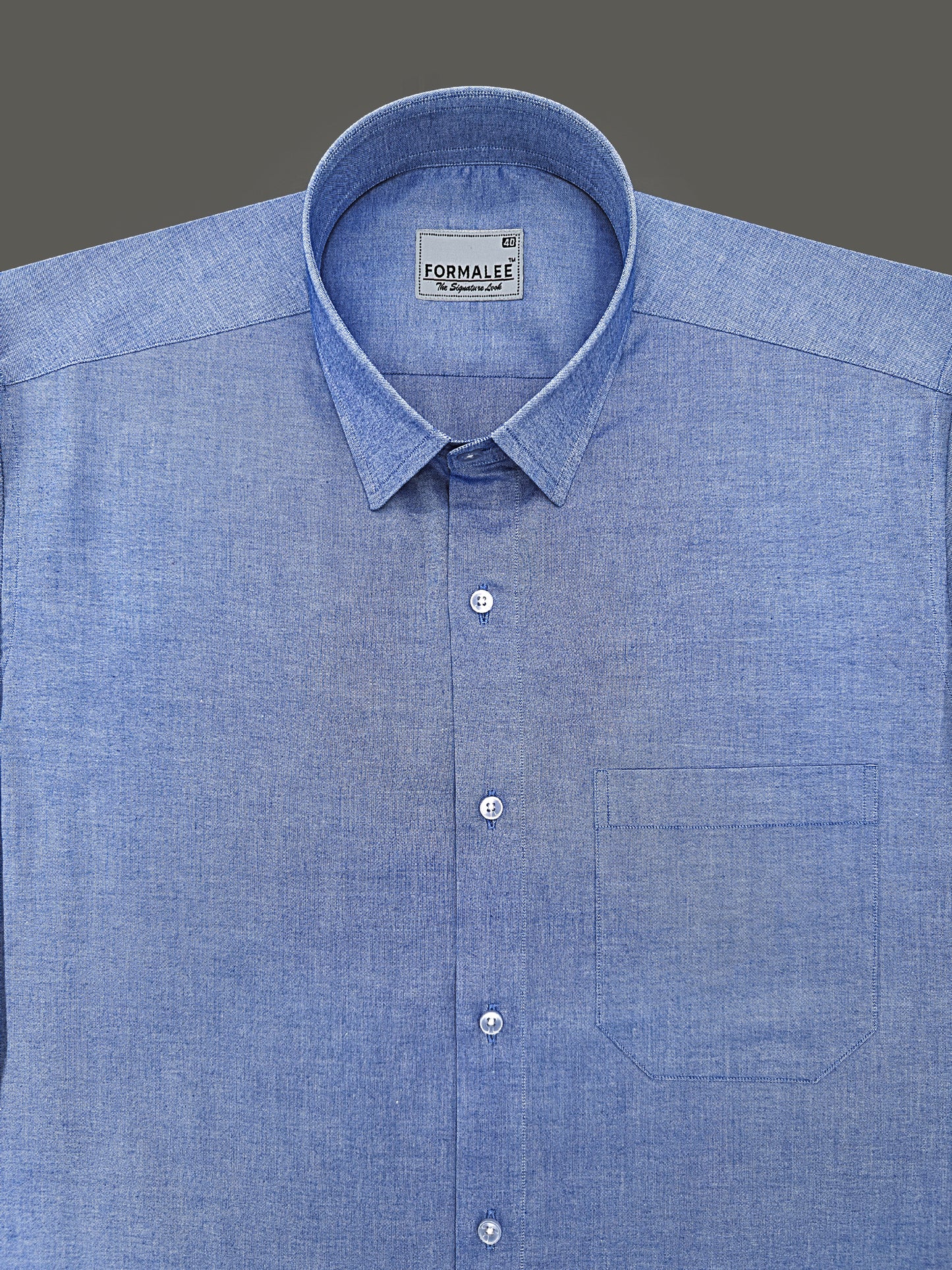 Aristocrat Premium Cotton Denim Blue Formal Shirt