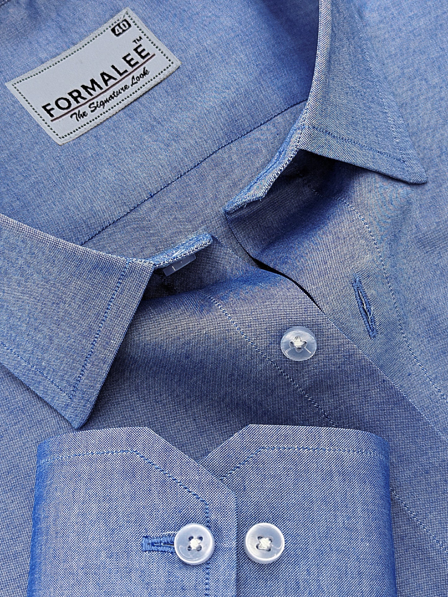 Aristocrat Premium Cotton Denim Blue Formal Shirt