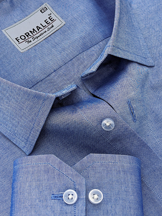 Aristocrat Premium Cotton Denim Blue Formal Shirt