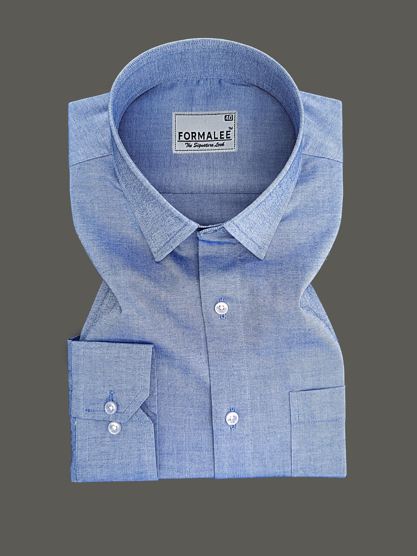 Aristocrat Premium Cotton Denim Blue Formal Shirt