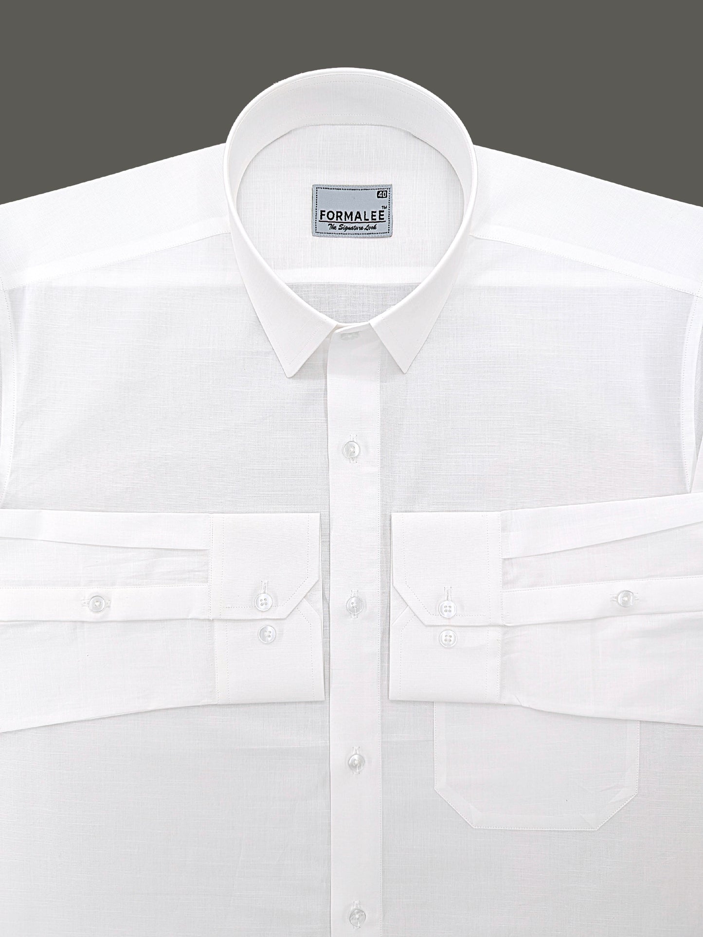 Imperium Premium Cotton Classic White Formal Shirt