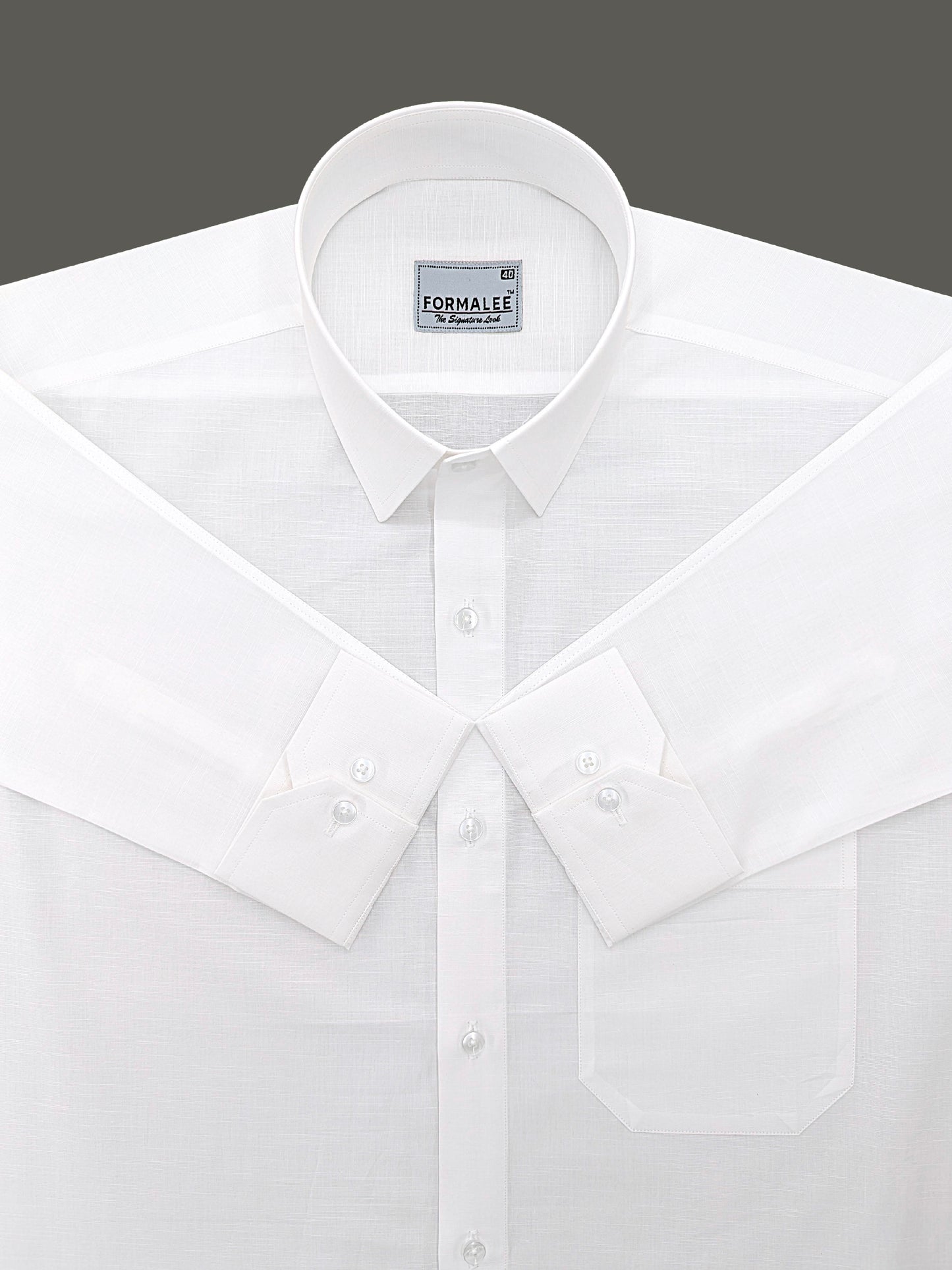 Imperium Premium Cotton Classic White Formal Shirt