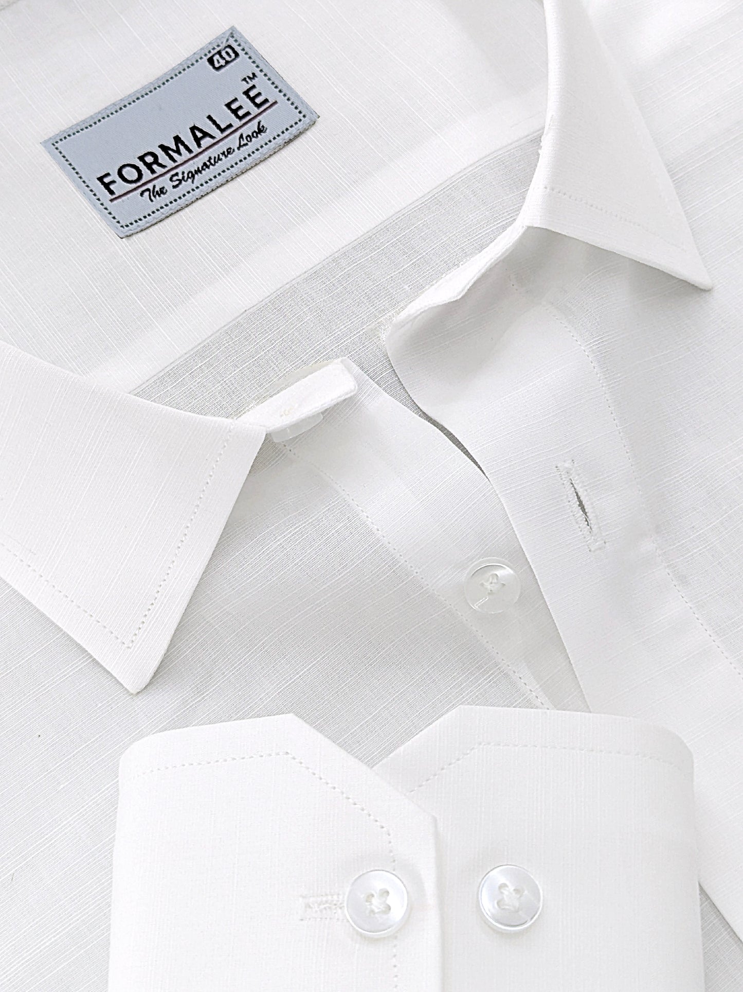 Imperium Premium Cotton Classic White Formal Shirt