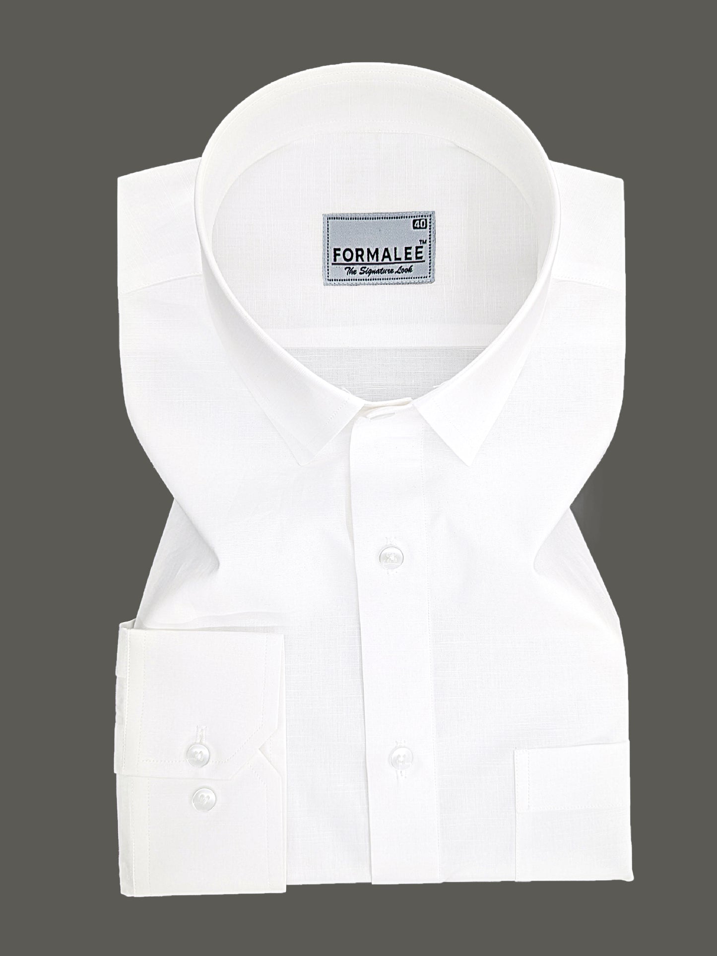 Imperium Premium Cotton Classic White Formal Shirt