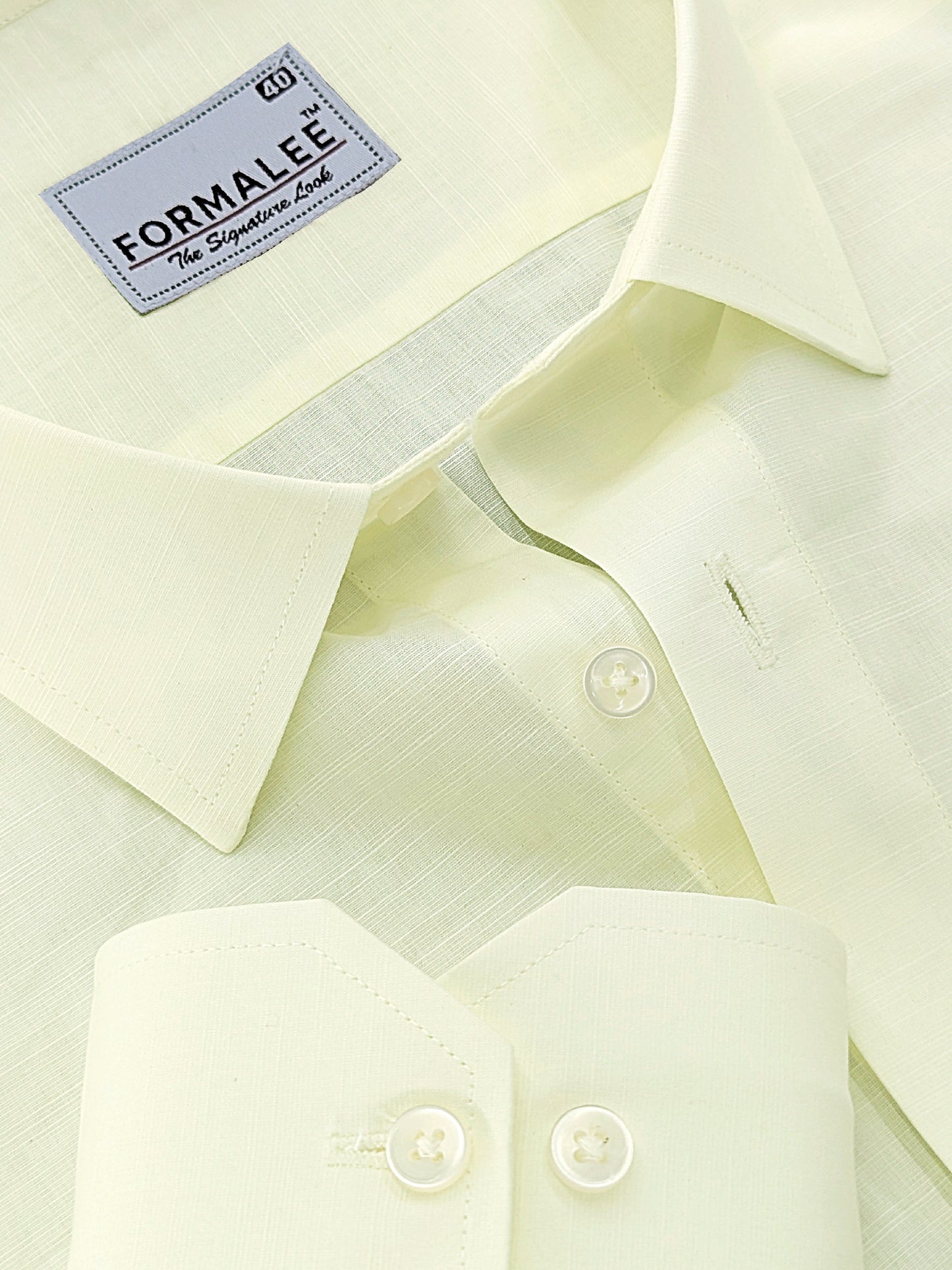Imperium Premium Cotton Lemon Yellow Formal Shirt