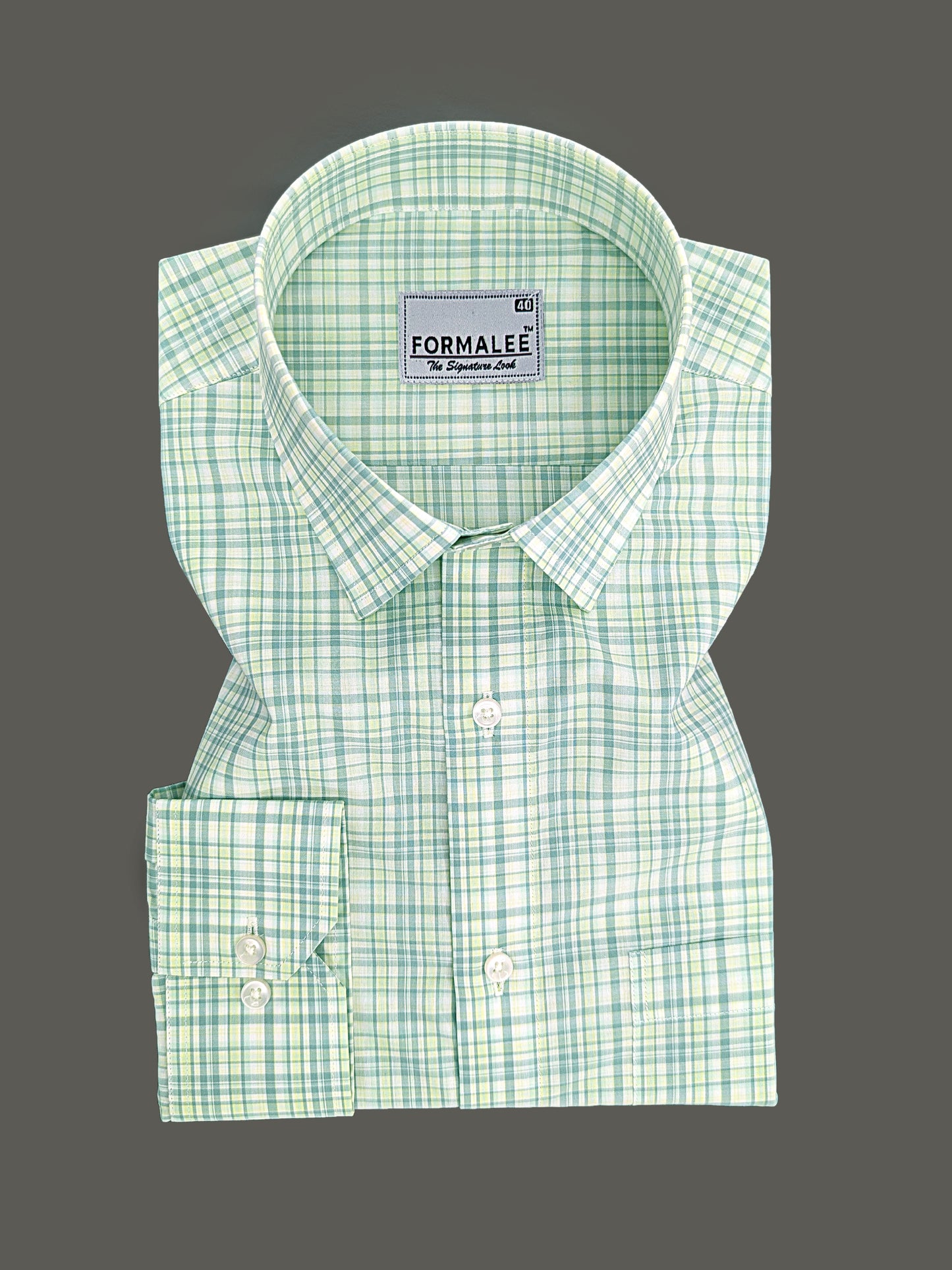 Premium Cotton Blue With Yellow Multi Check Formal Shirt For men