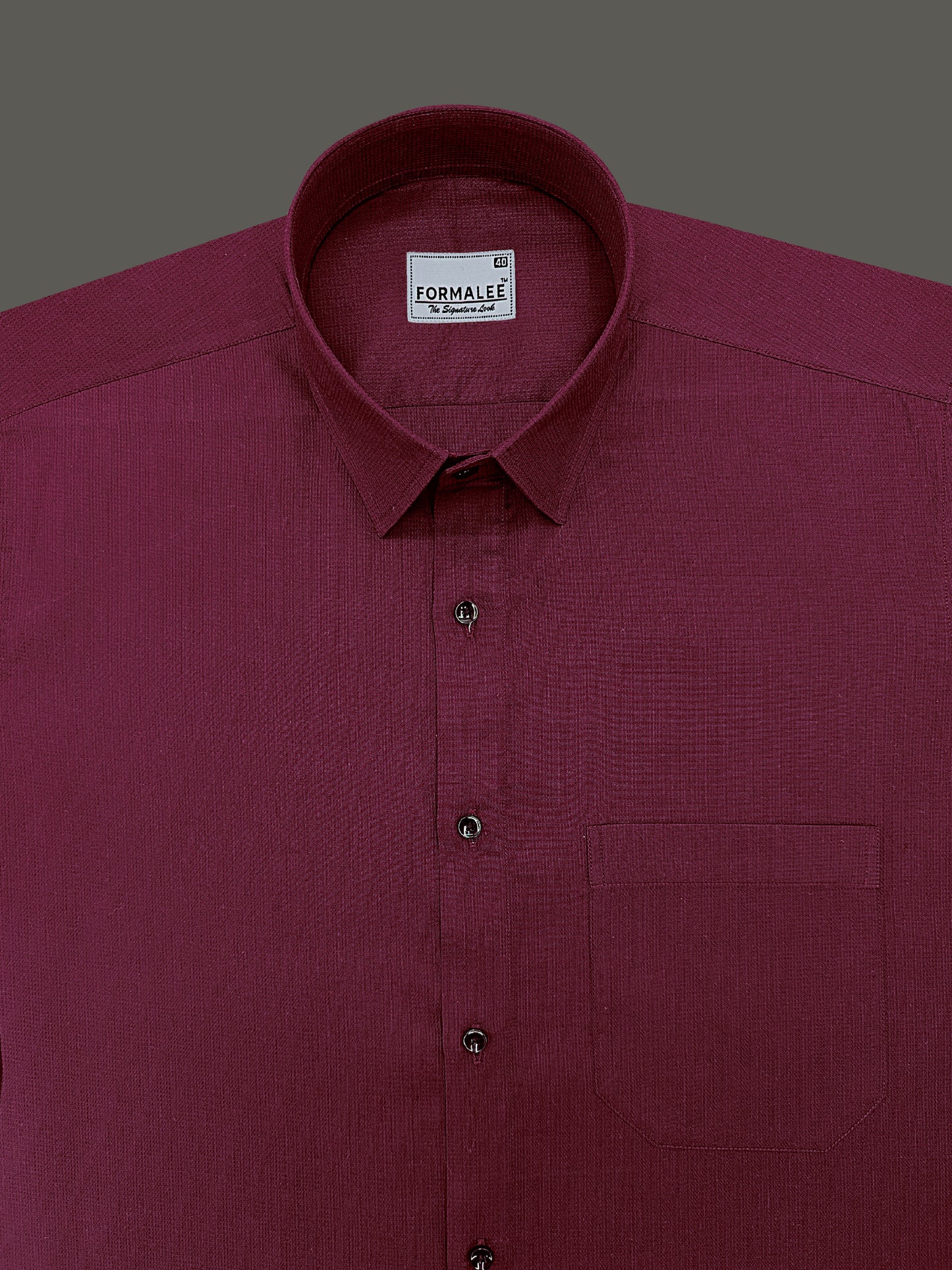 Atelier Premium Cotton Maroon Formal Shirt