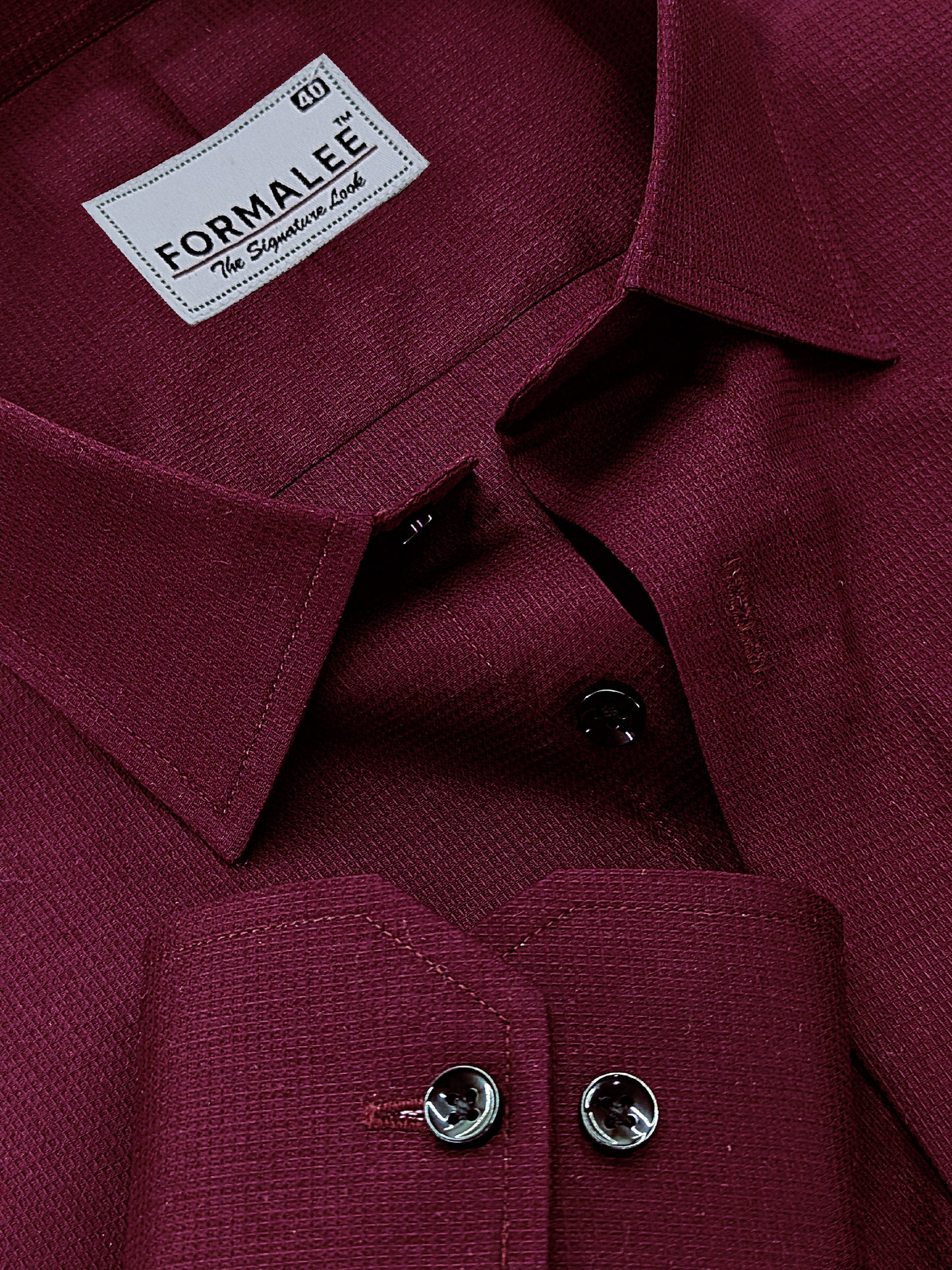 Atelier Premium Cotton Maroon Formal Shirt