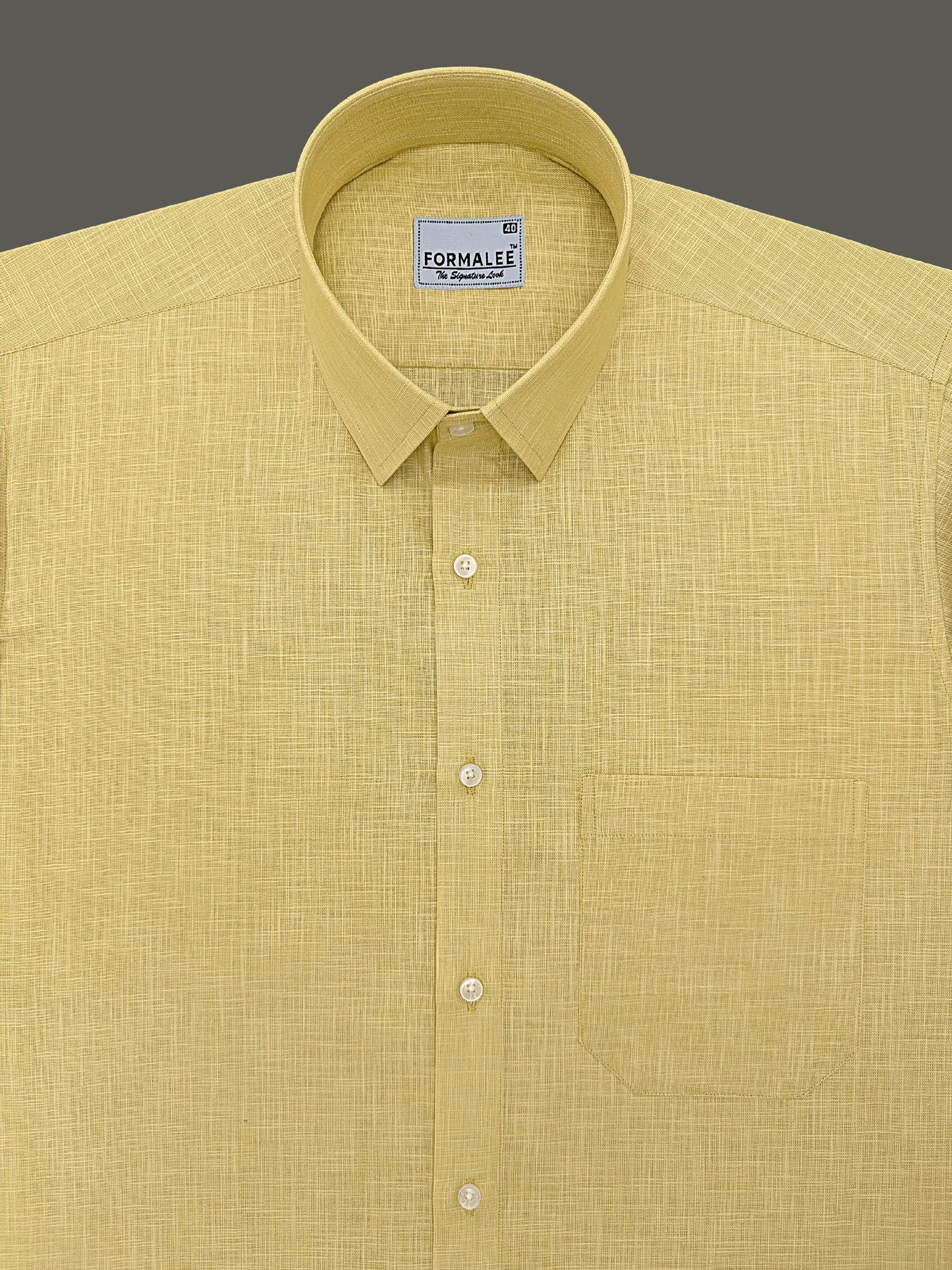 Luxurious French Linen Luxor Gold Formal Shirt