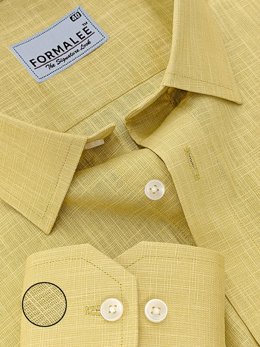Luxurious French Linen Luxor Gold Formal Shirt