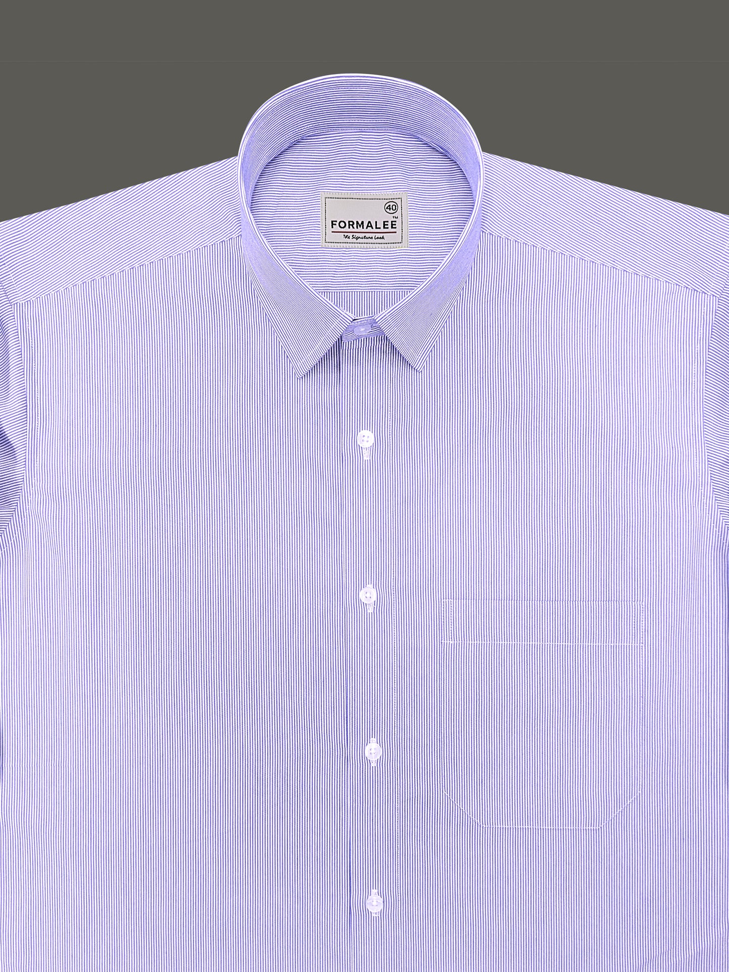 Bespoke Premium Cotton Blue Multi Stripe Formal Shirt