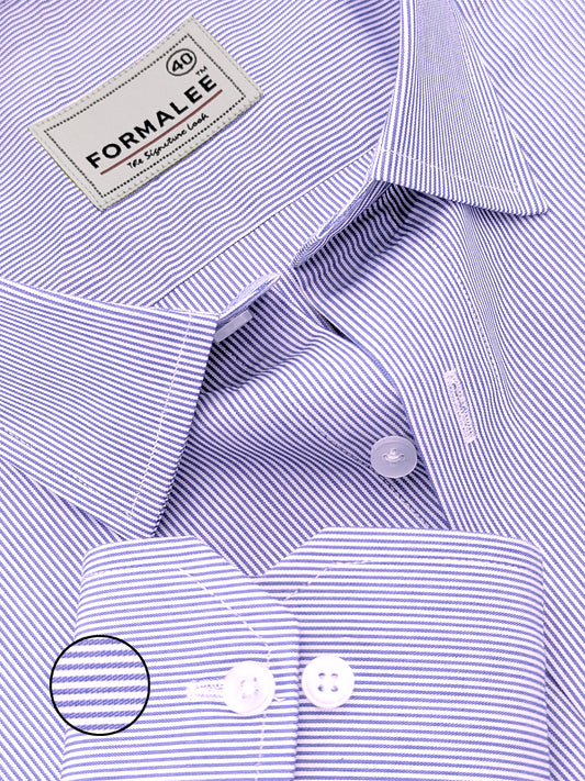 Bespoke Premium Cotton Blue Multi Stripe Formal Shirt