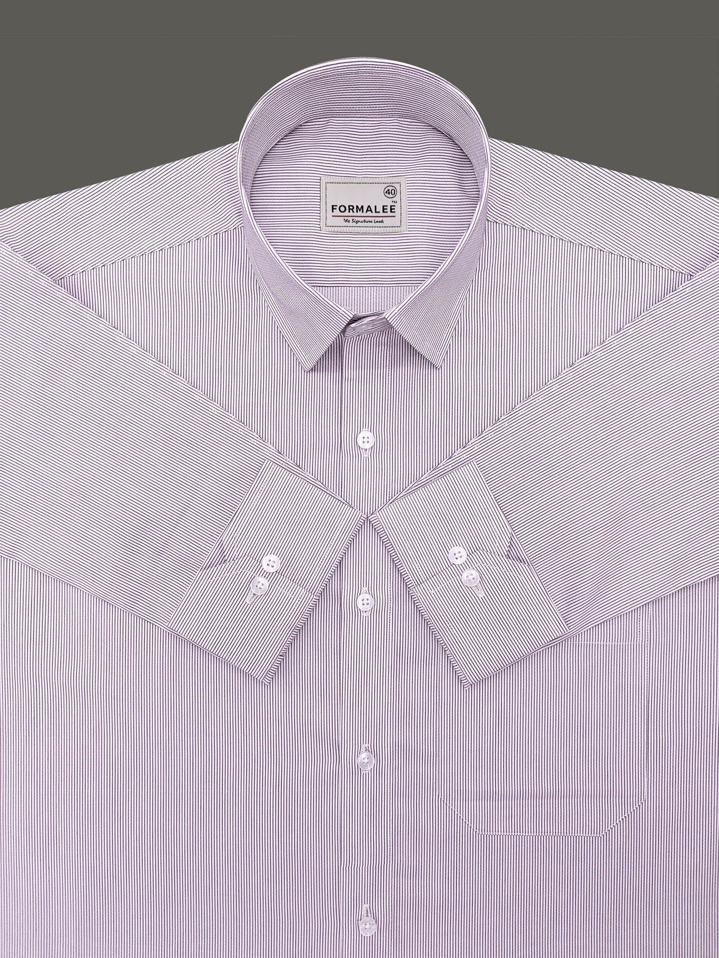Bespoke Premium Cotton Black Multi Stripe Formal Shirt