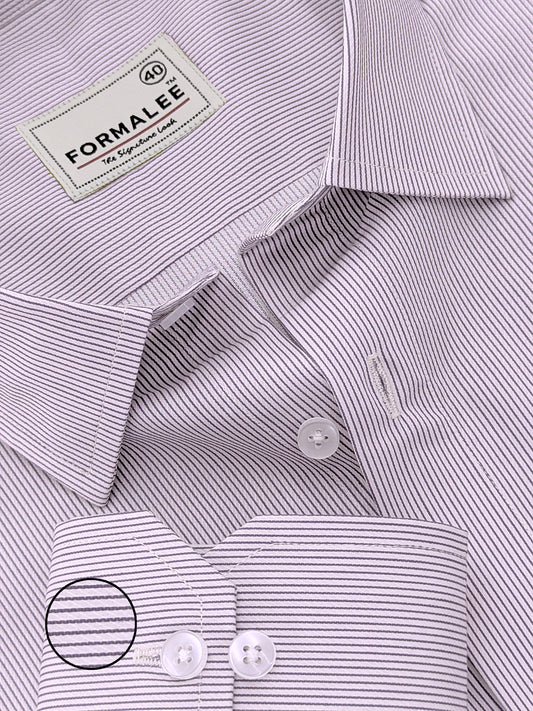 Bespoke Premium Cotton Black Multi Stripe Formal Shirt