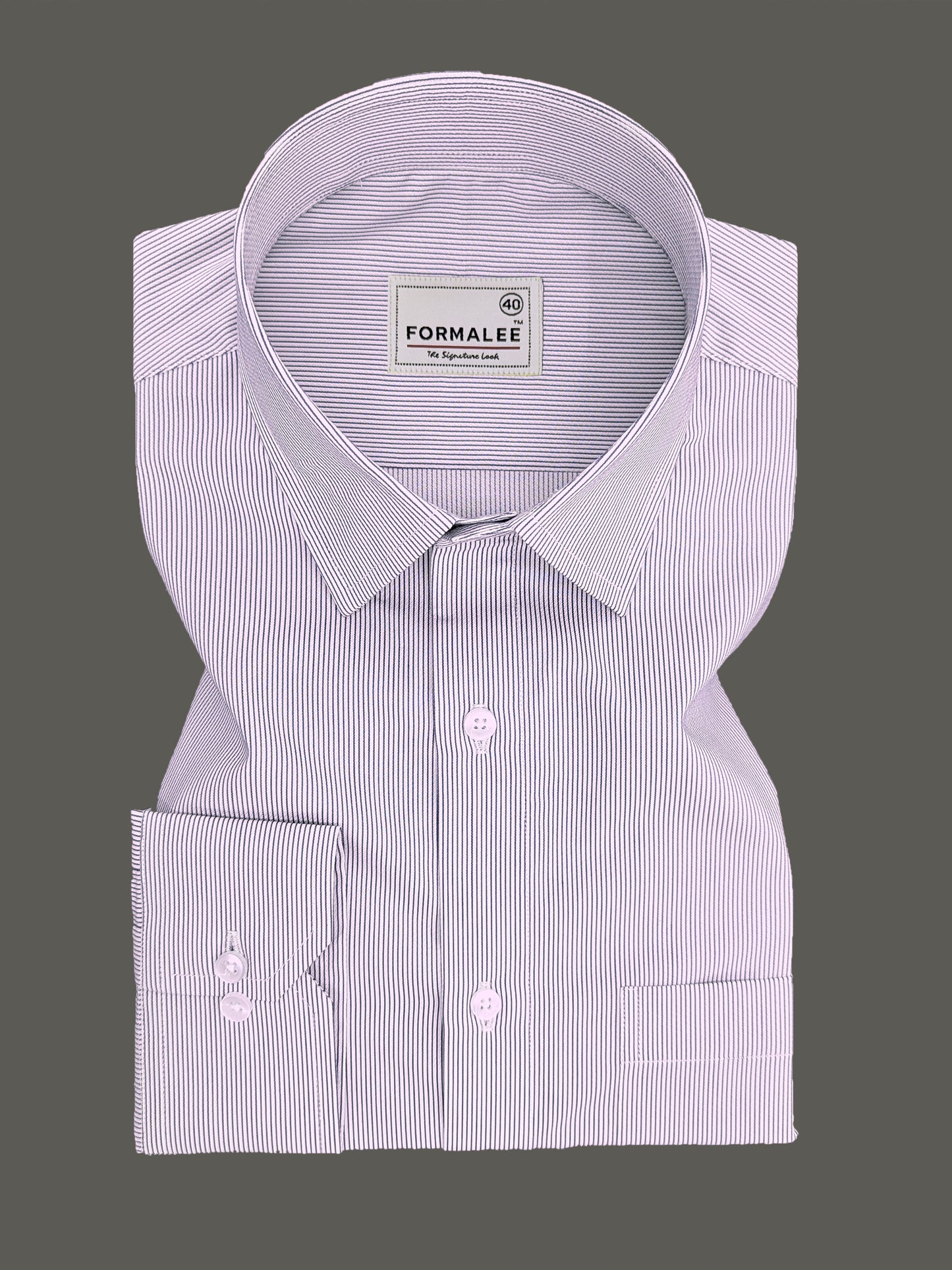 Bespoke Premium Cotton Black Multi Stripe Formal Shirt