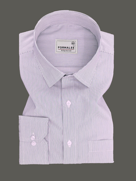 Bespoke Premium Cotton Black Multi Stripe Formal Shirt