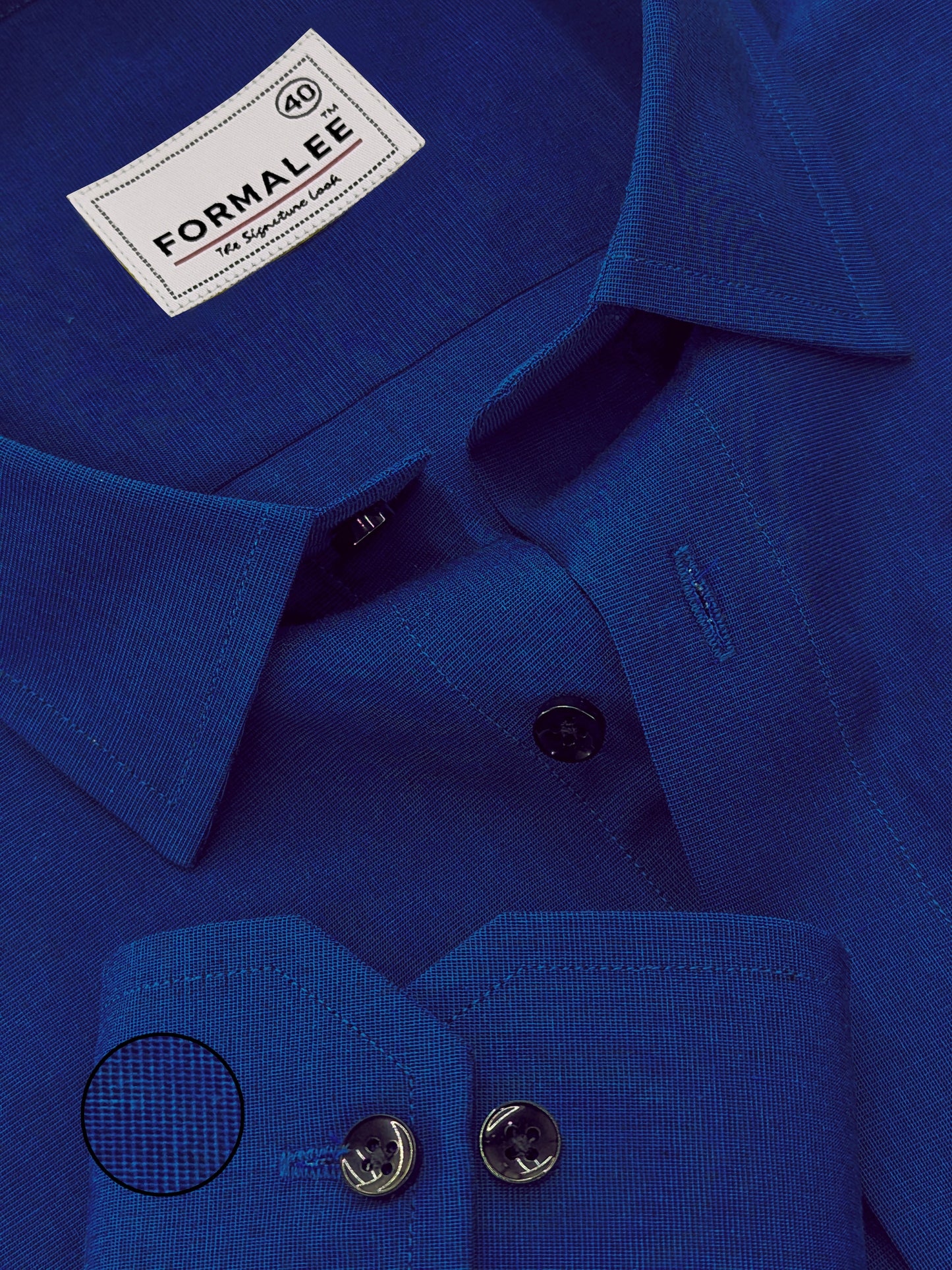 Kashmiri Blue Premium Cotton Formal Shirt