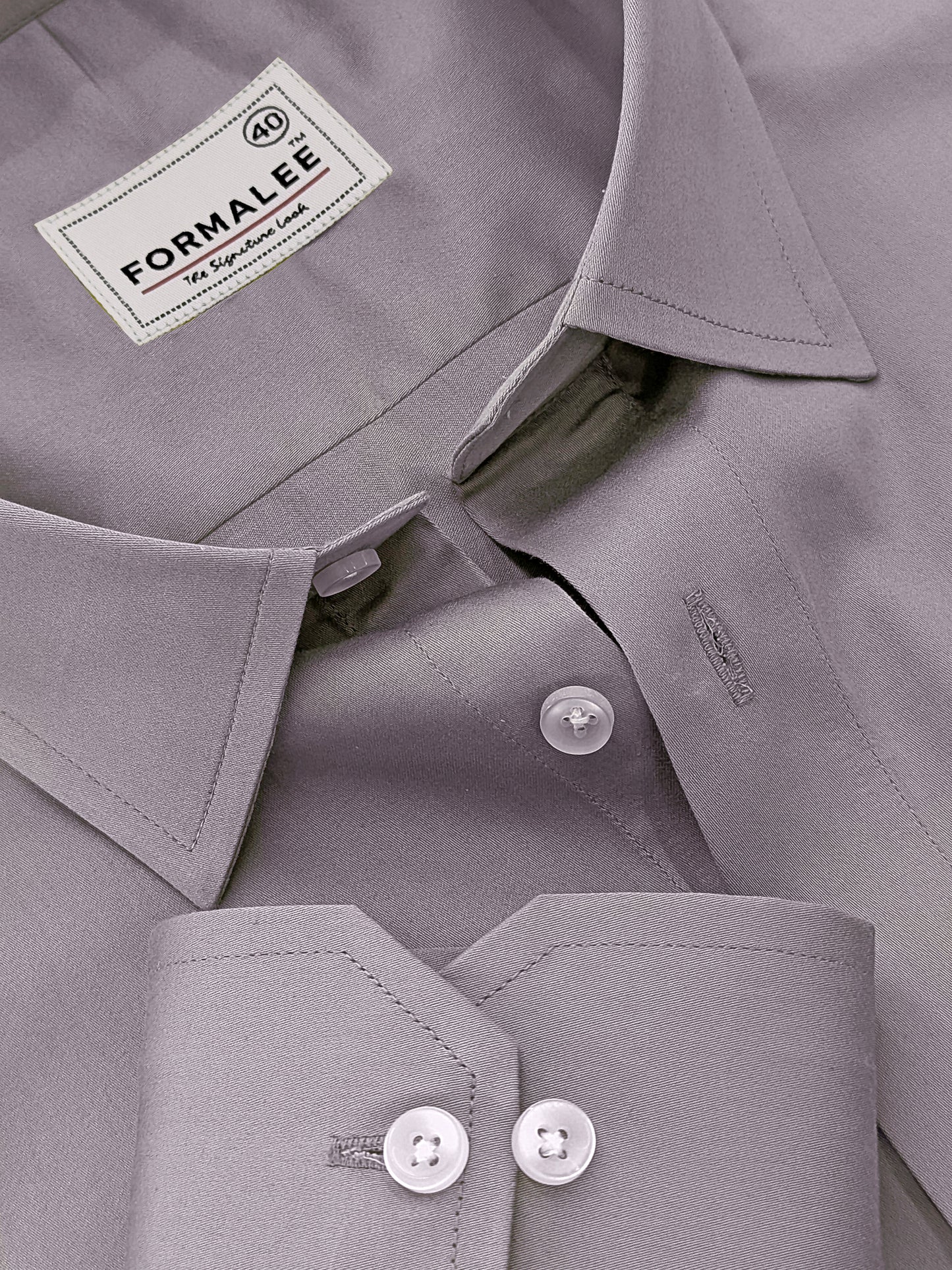 Premium Natural Grey Cotton Formal Shirt For Men