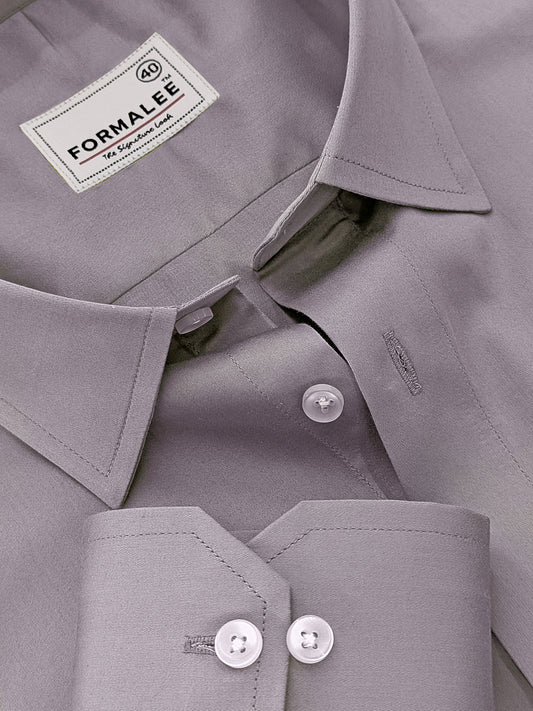 Premium Natural Grey Cotton Formal Shirt For Men