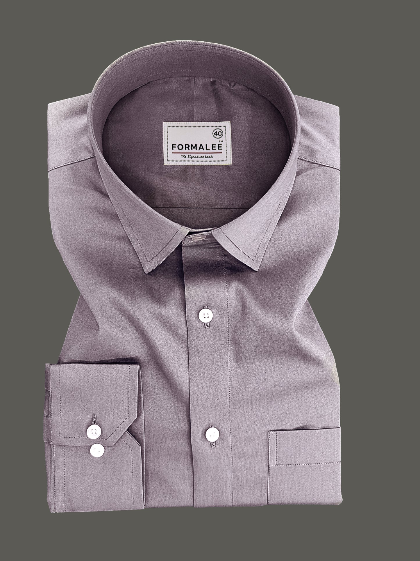 Premium Natural Grey Cotton Formal Shirt For Men