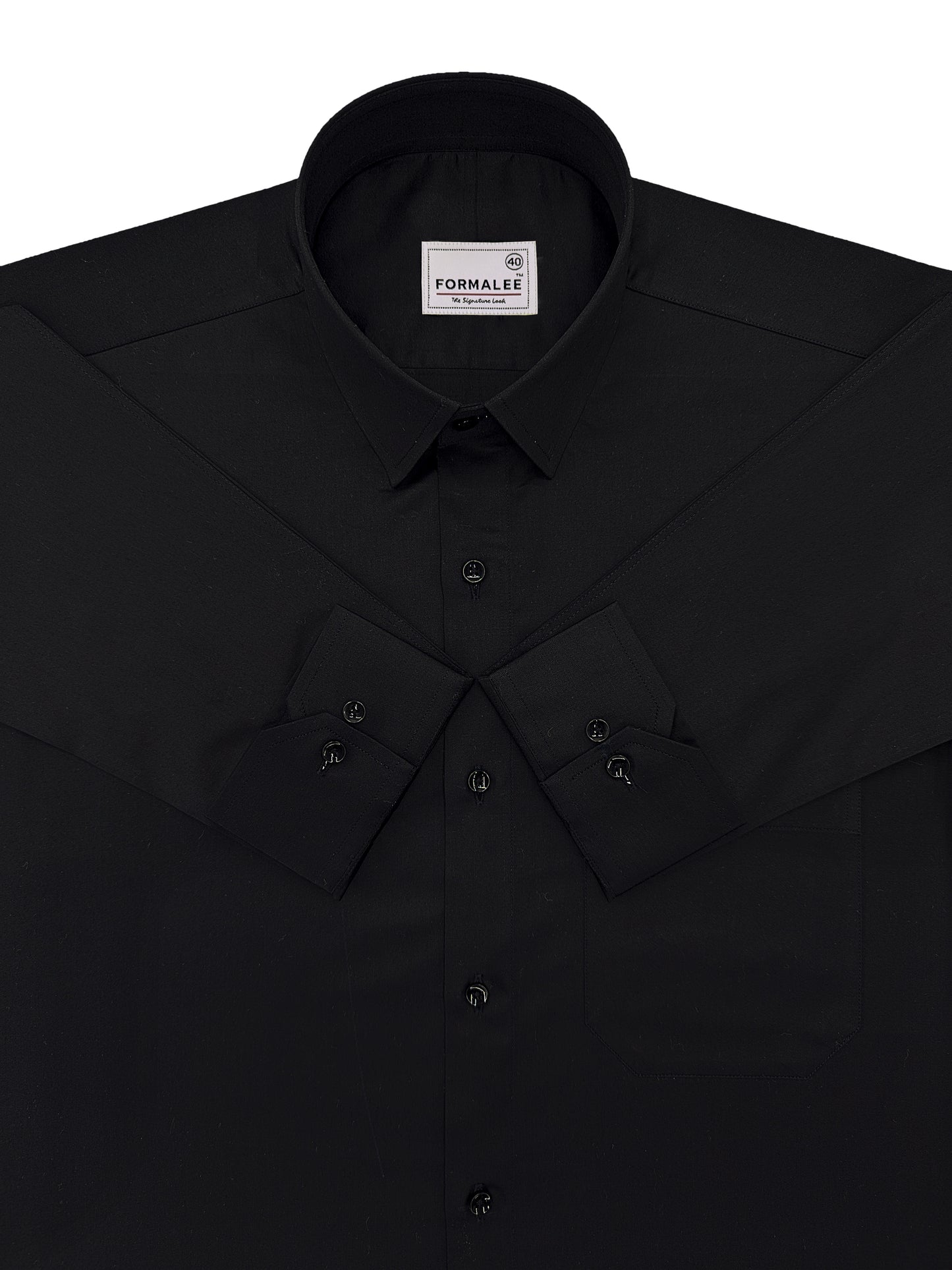 Luxurious Licorice Black Premium Cotton Formal Shirt