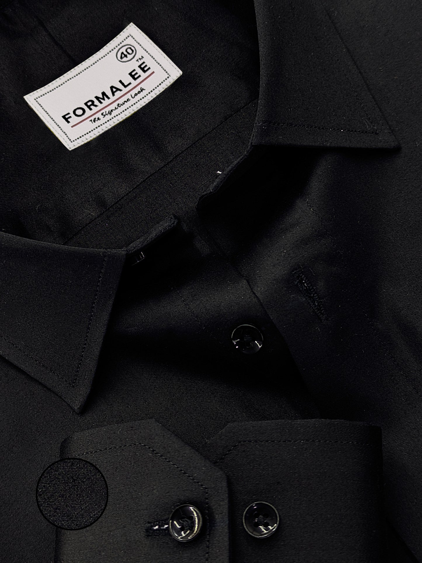 Luxurious Licorice Black Premium Cotton Formal Shirt