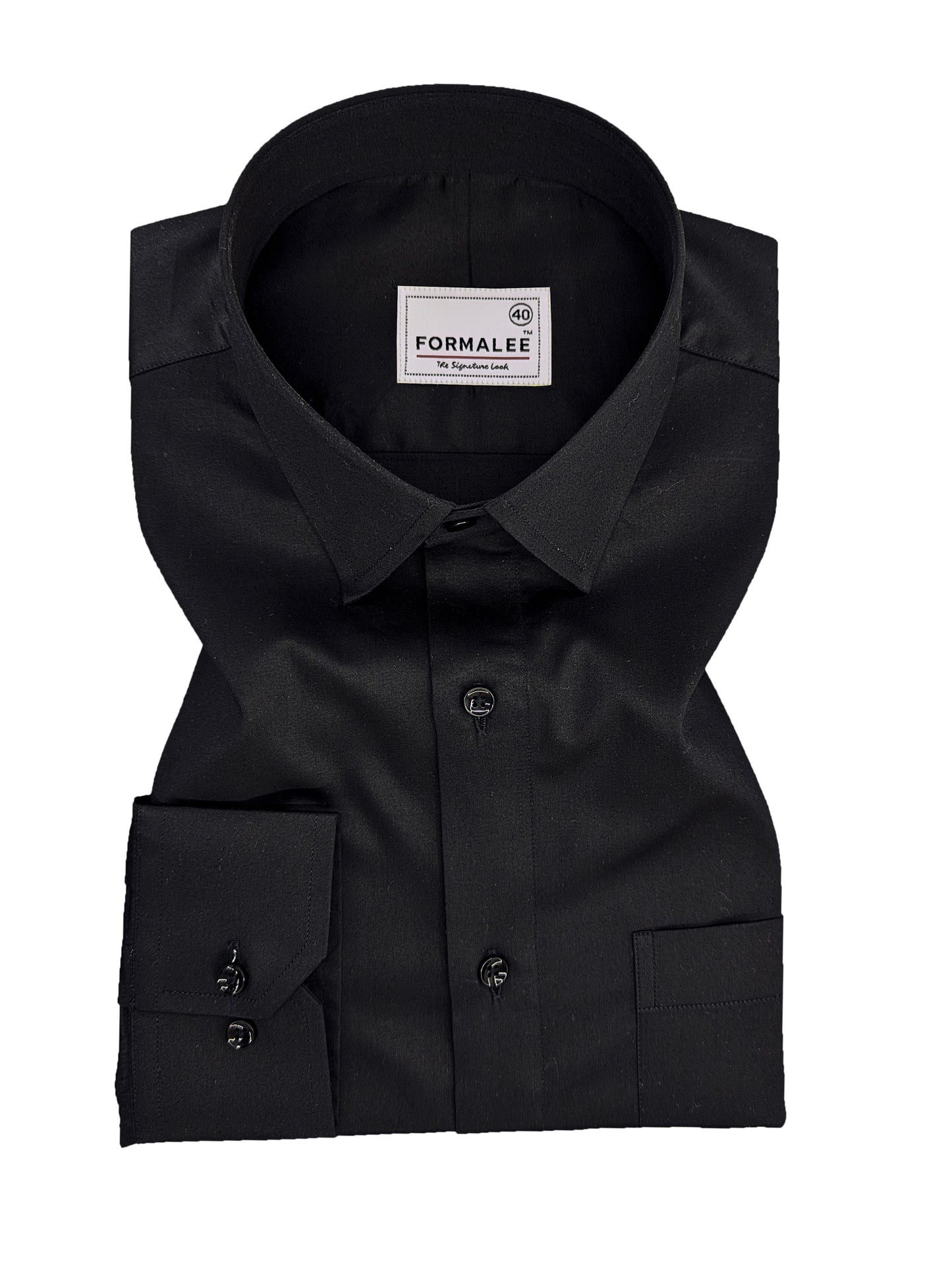 Luxurious Licorice Black Premium Cotton Formal Shirt