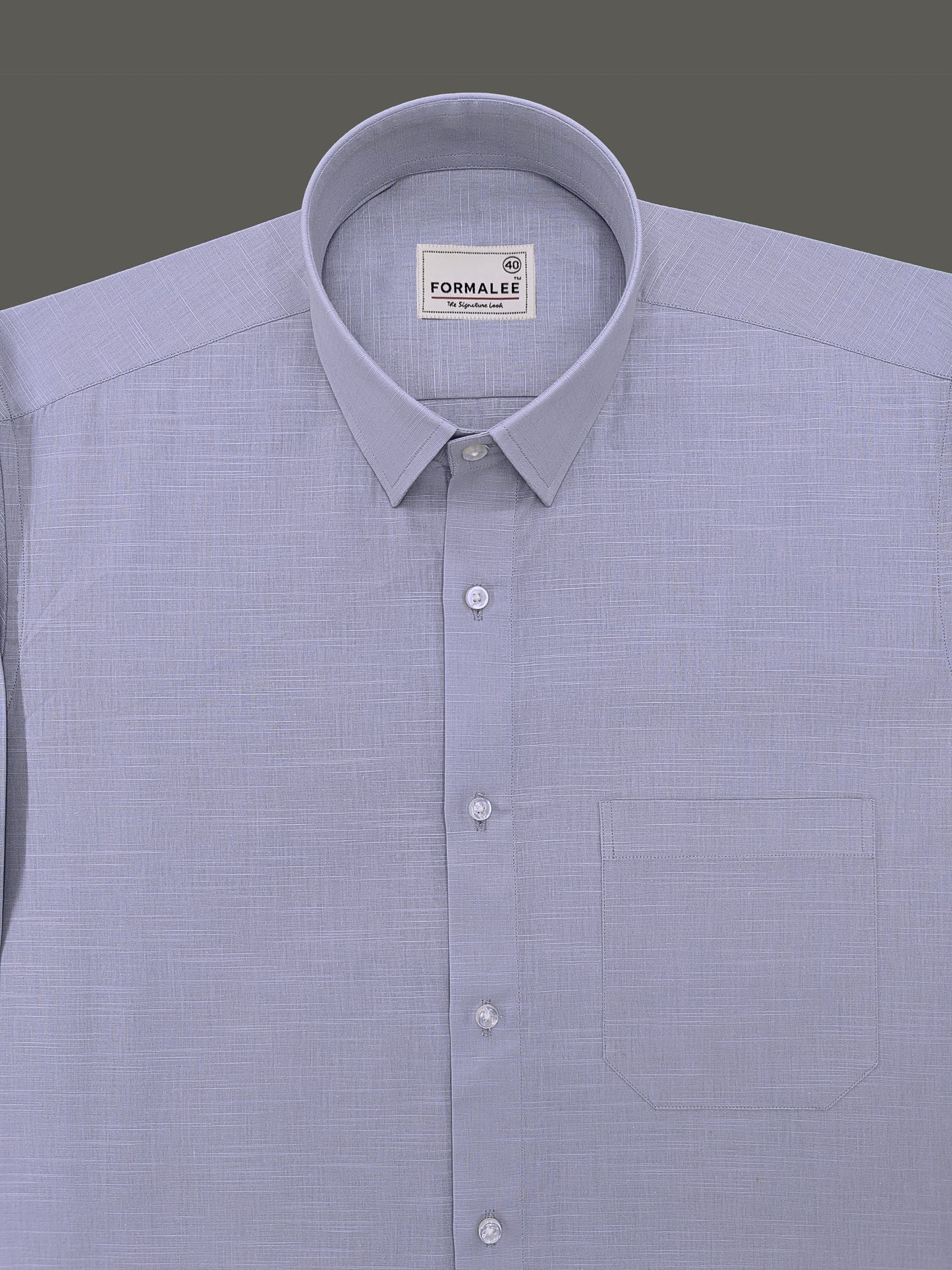 Monarch Twilight-Blue Premium Linen Cotton Shirt