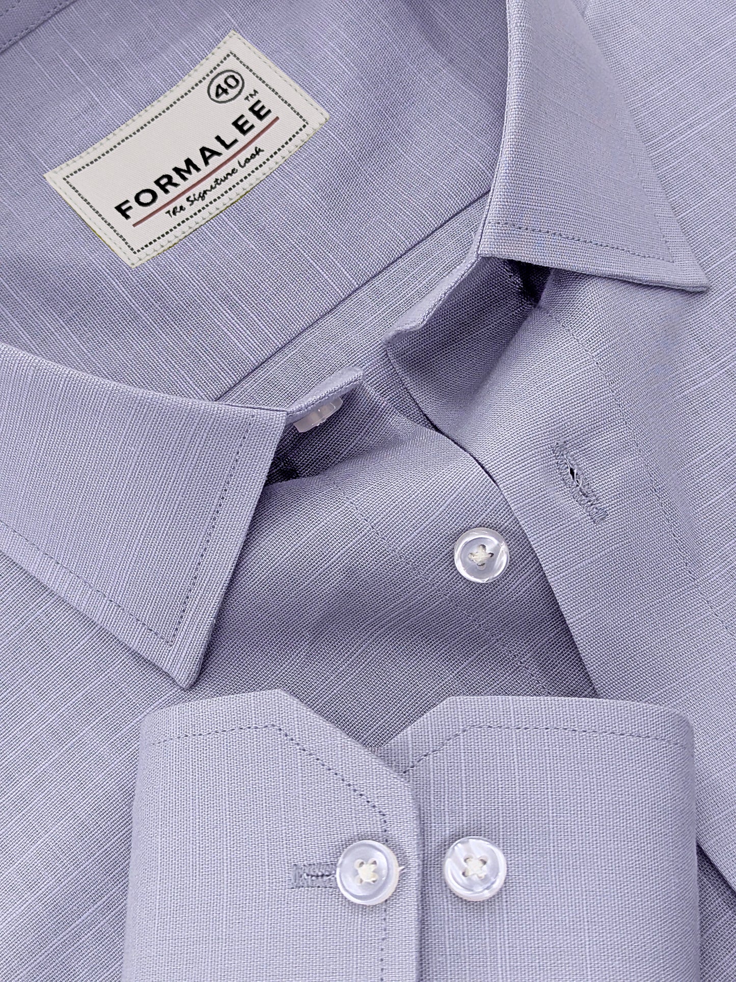Monarch Twilight-Blue Premium Linen Cotton Shirt