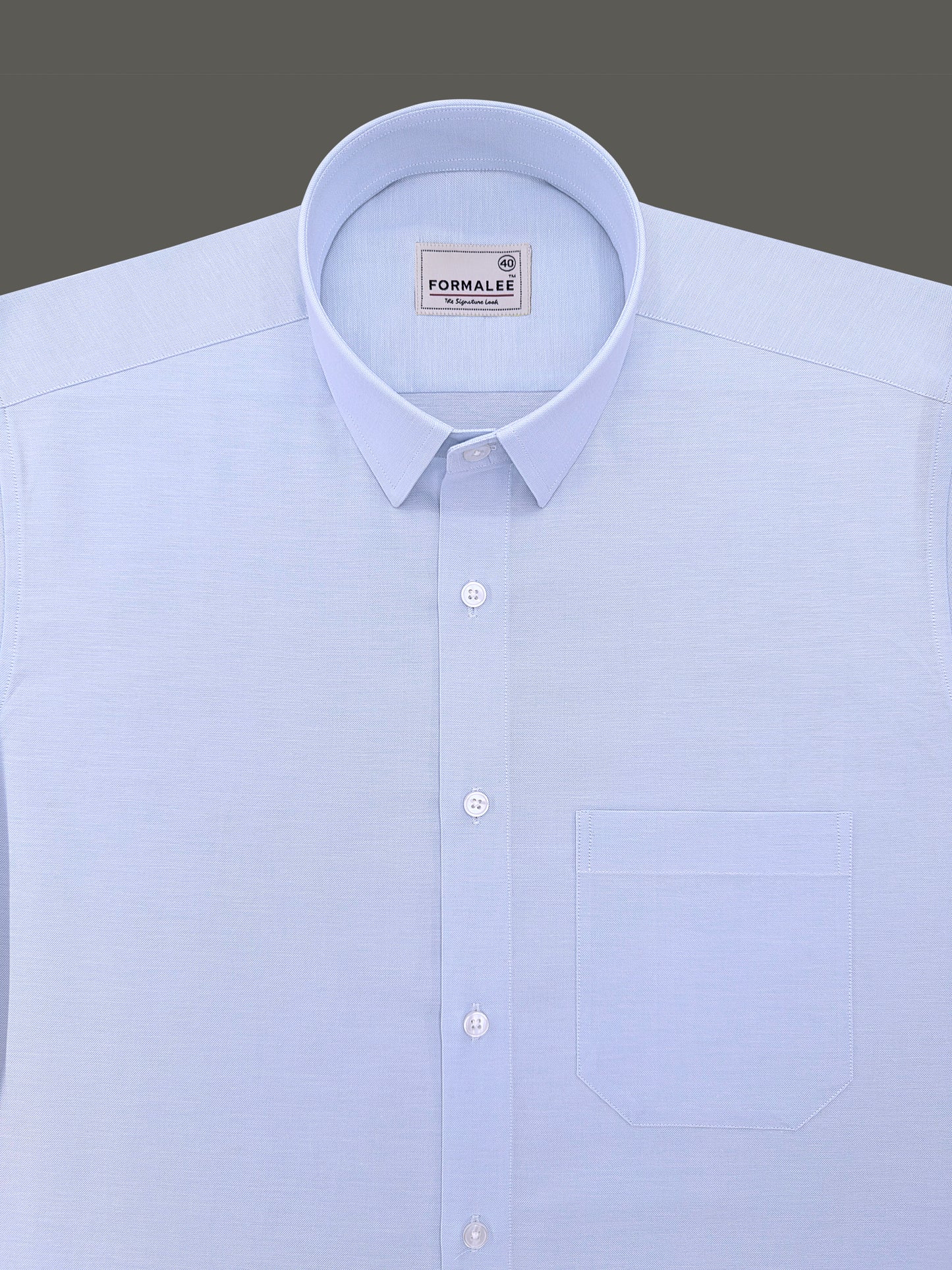 Premium Oxford Cotton Urbino Solid Skyblue Formal Shirt