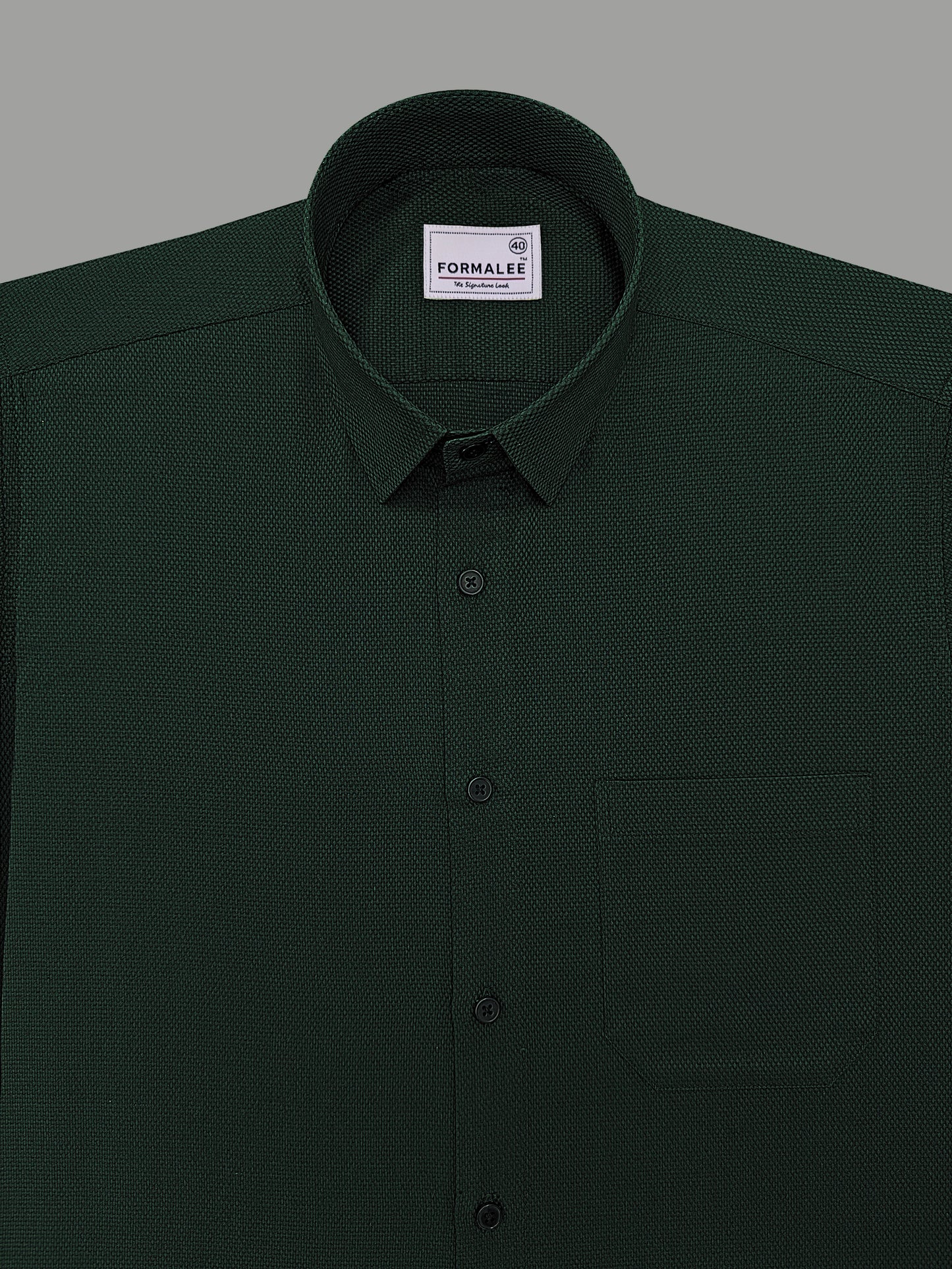 Premium Cotton Atelier Dark Green Formal Shirt