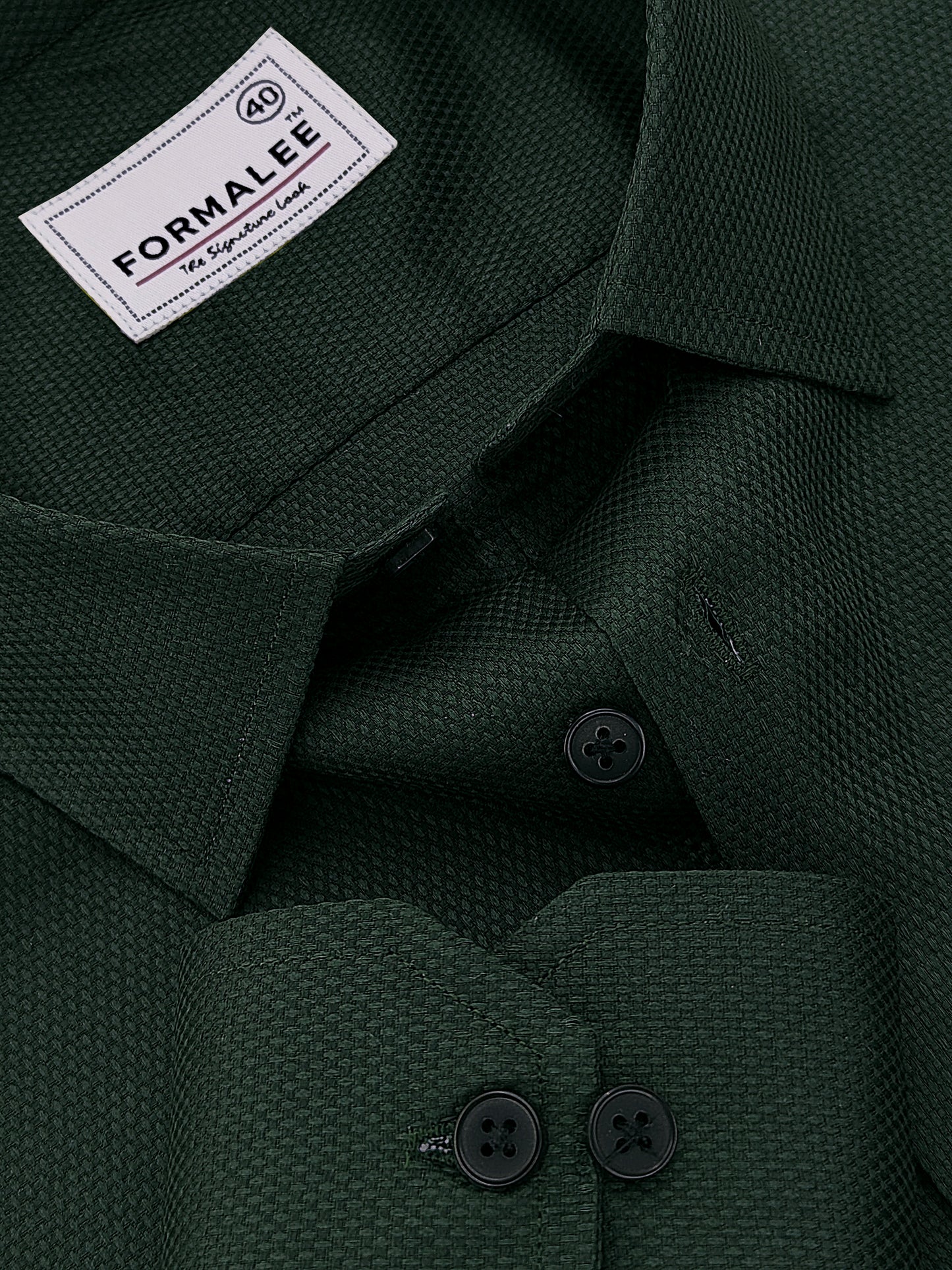 Premium Cotton Atelier Dark Green Formal Shirt