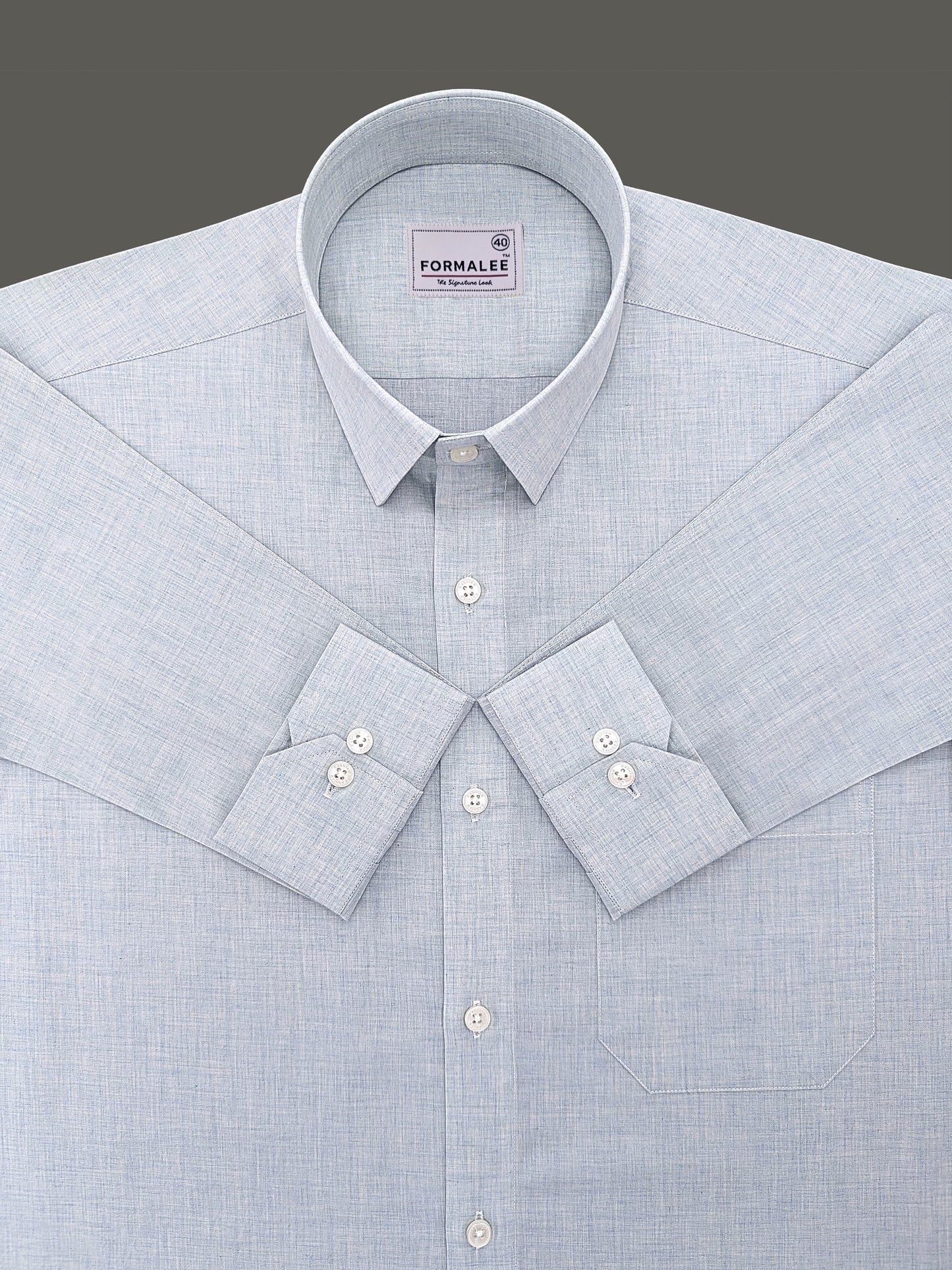 Finest Cotton Urbino Bluish Cyan Designer Formal Shirt