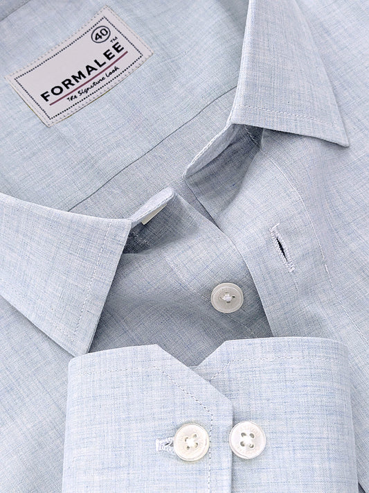 Finest Cotton Urbino Bluish Cyan Designer Formal Shirt