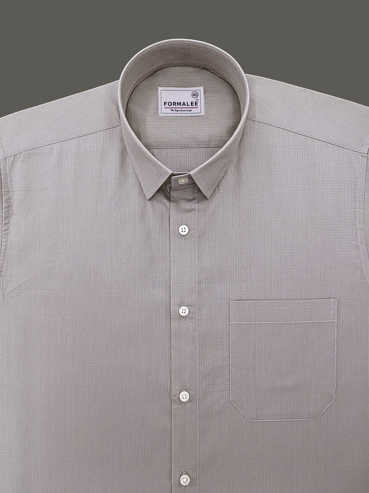 Premium Cotton Atelier Light Beige Formal Shirt