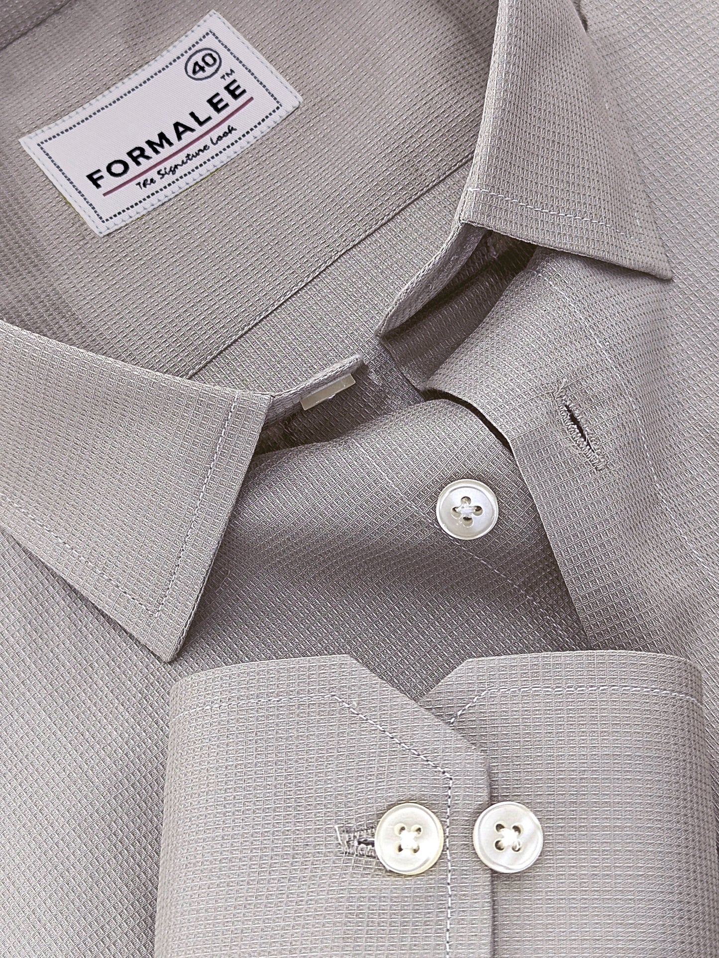 Premium Cotton Atelier Light Beige Formal Shirt