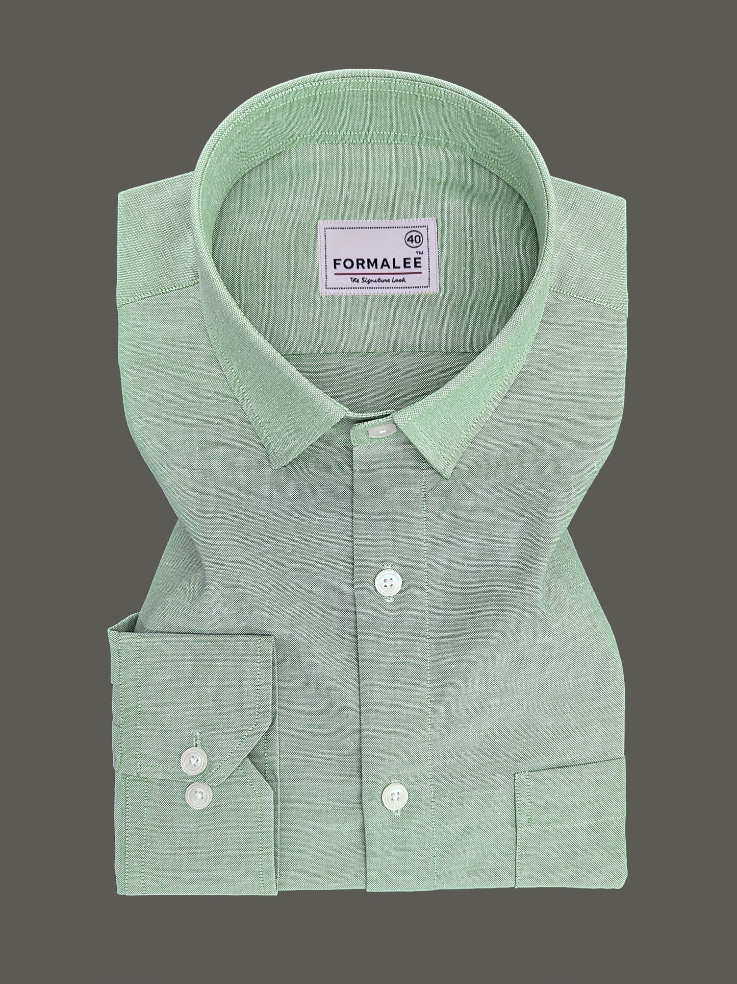 Aristocrat Premium Cotton Mantis Green Formal Shirt
